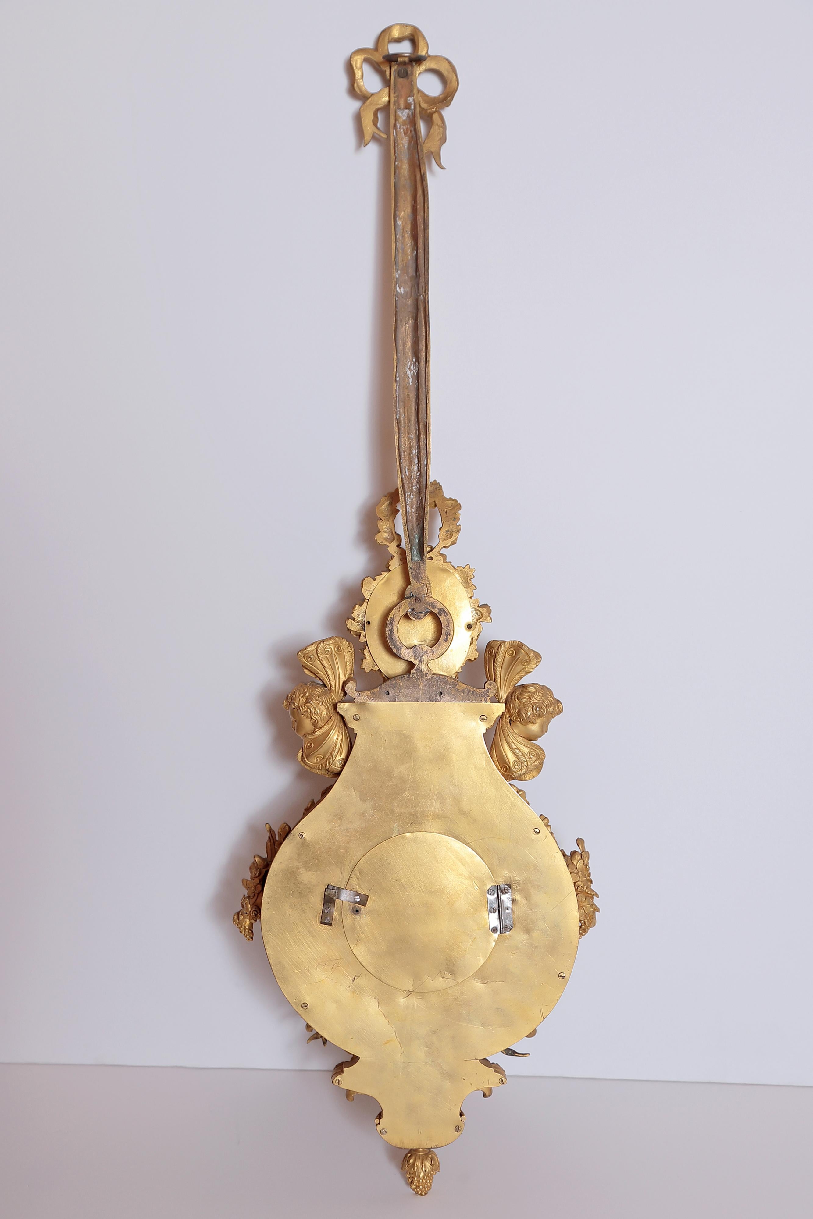 19th Century French Gilt Bronze Clock and Barometer by Victor Raulin 3