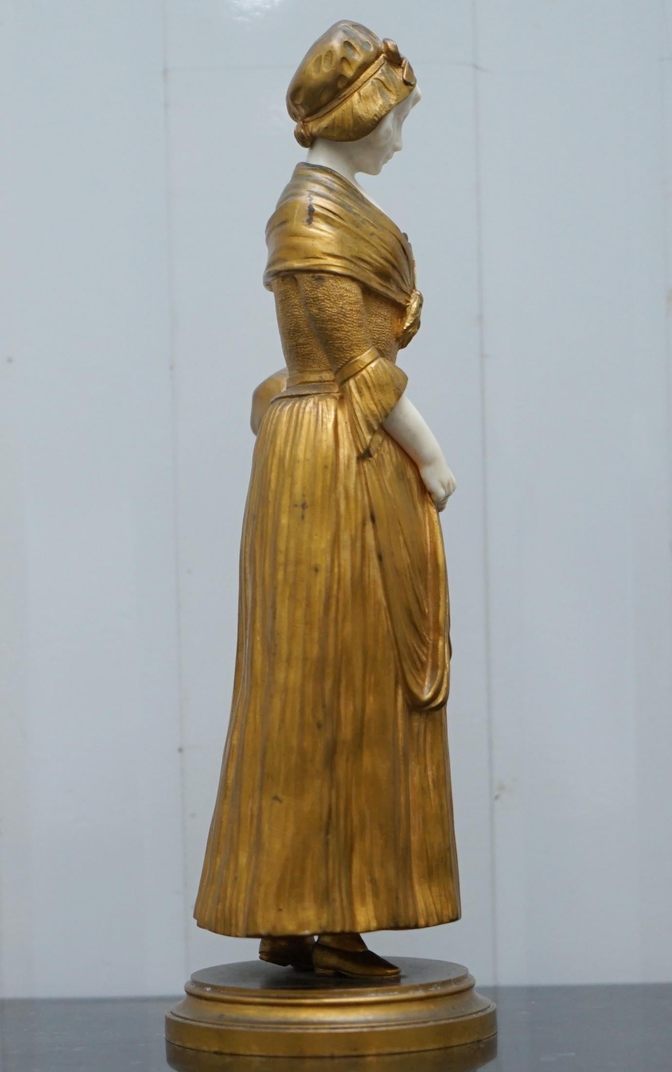 19th Century French Gilt Bronze Dominique Alonzo Statue La Vuelta De Mercado 6