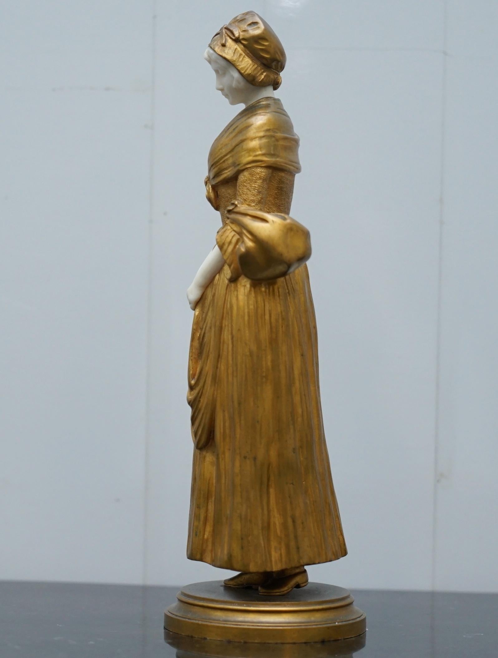 19th Century French Gilt Bronze Dominique Alonzo Statue La Vuelta De Mercado 10