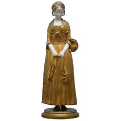 19th Century French Gilt Bronze Dominique Alonzo Statue La Vuelta De Mercado