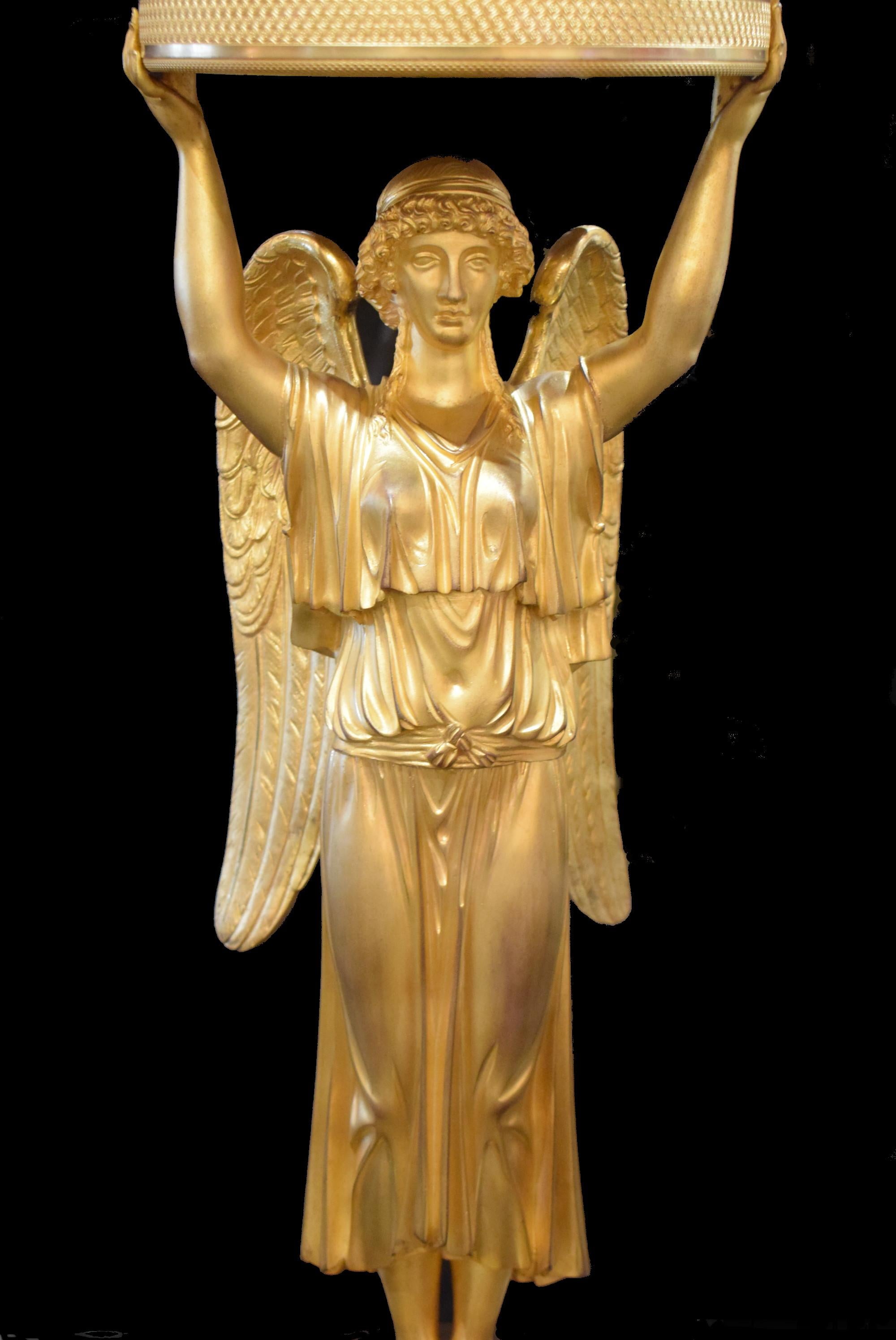 Französischer Empire-Figurenkorb aus vergoldeter Bronze, 19. Jahrhundert im Angebot 5