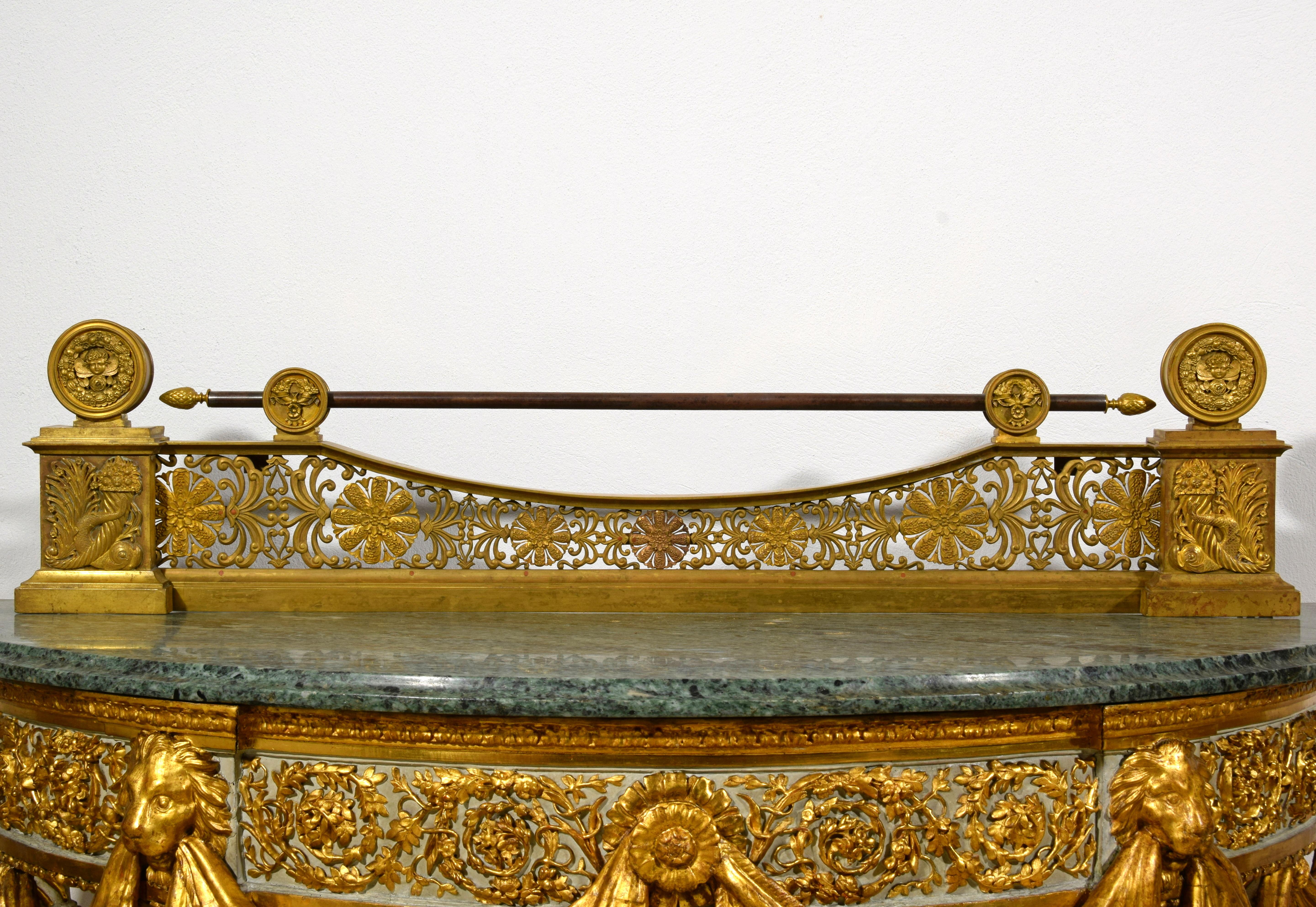 Stile impero Parafuoco francese in bronzo dorato del XIX secolo in vendita