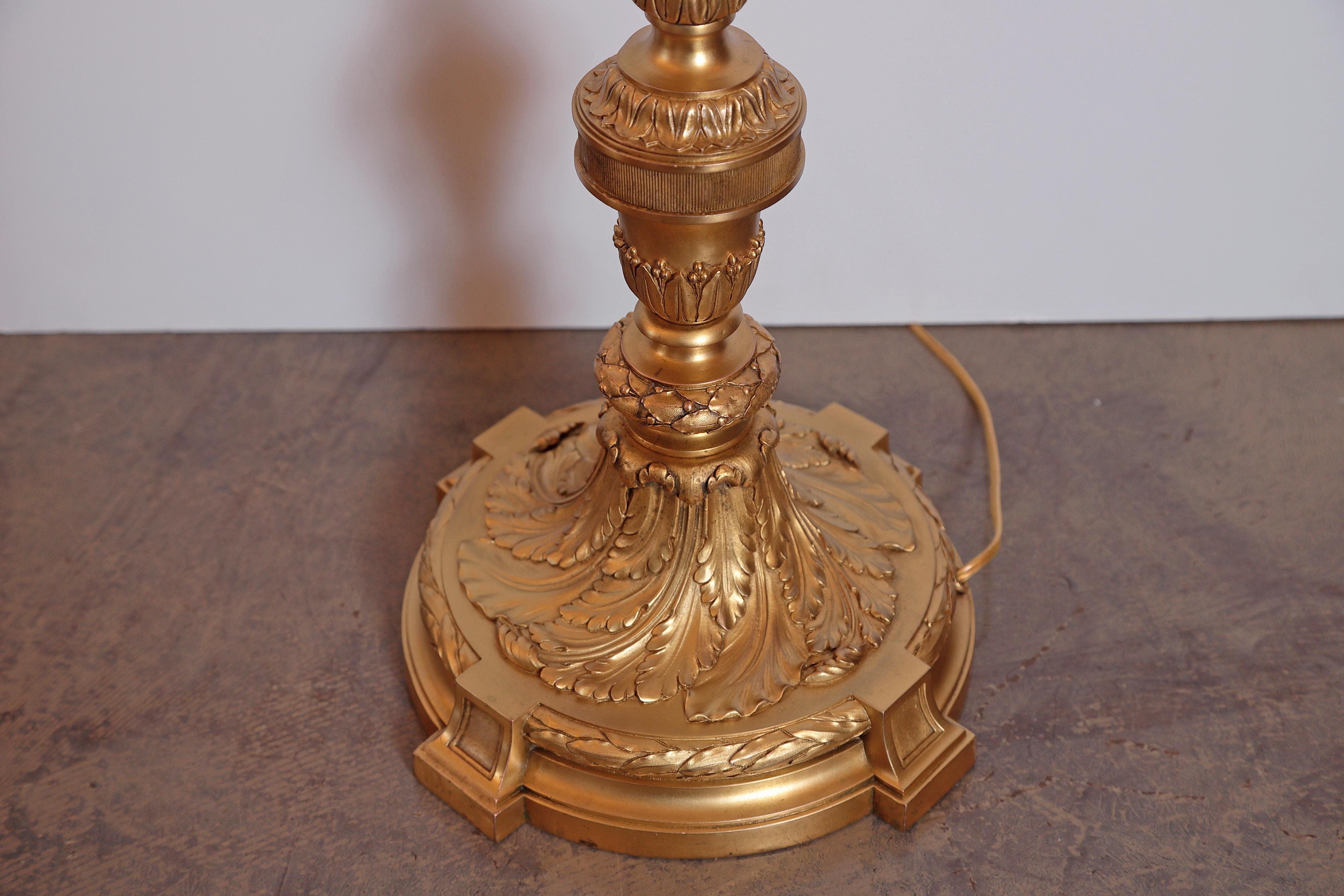 19th Century French Gilt Bronze Floor Lamp 3