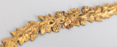 19th Century French Gilt Bronze Floral Garland Cornice Wall Swag Ornament
