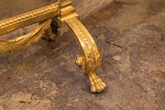 19th century French gilt bronze Louis XVI fireplace screen