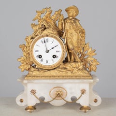 19th Century French Gilt Bronze Mantel Clock by Philippe Mourey