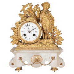 19th Century French Gilt Bronze Mantel Clock by Philippe Mourey