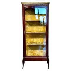 19th Century French Gilt Bronze Mounted Display Vitrine Cabinet