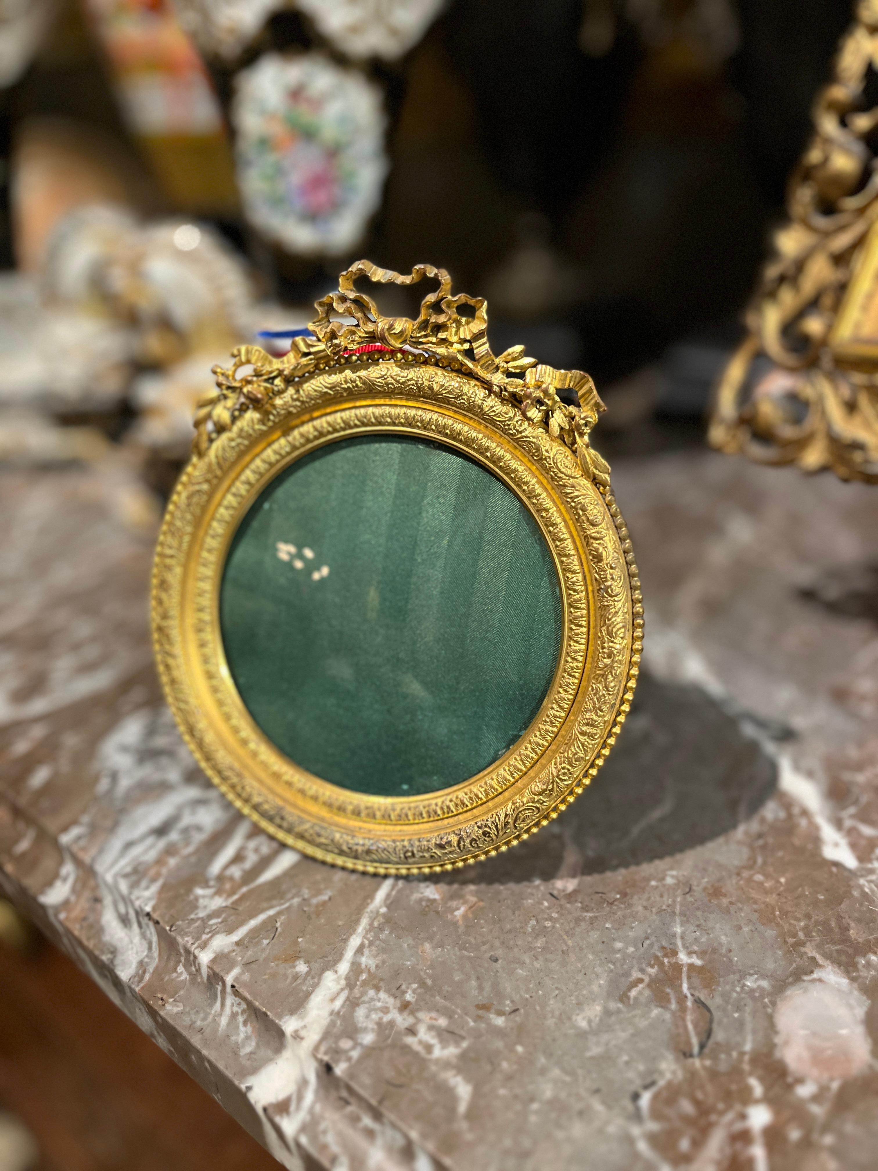 19th Century French Gilt Bronze Neoclassic frame. 