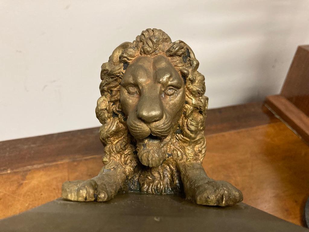 Napoleon III 19th Century French Gilt Bronze of a Crouching Lion