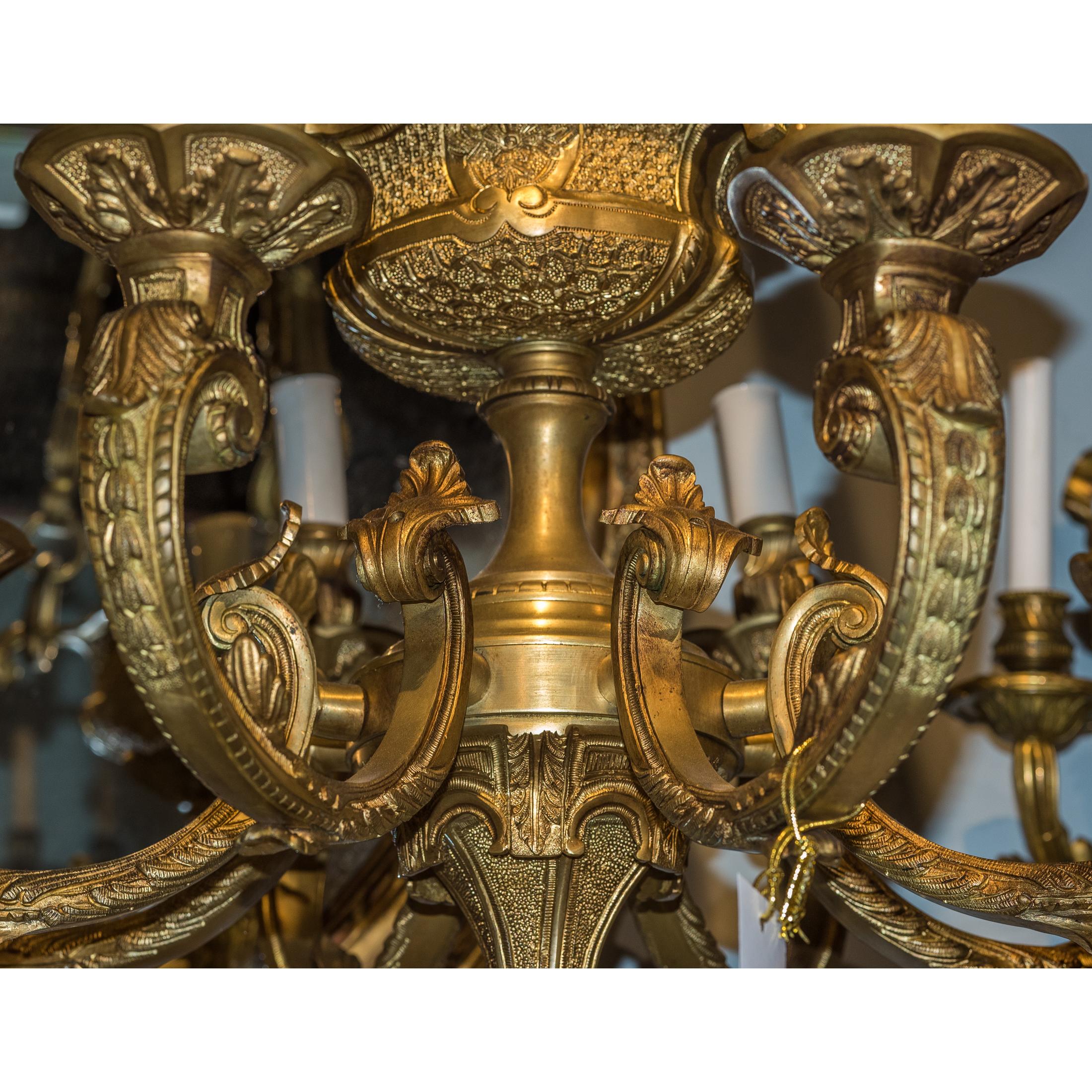 About
A fine quality and elegant French ormolu Regence-style eight-light chandelier 

Date: 19th century
Origin: French
Size: 41 x 29 inches.