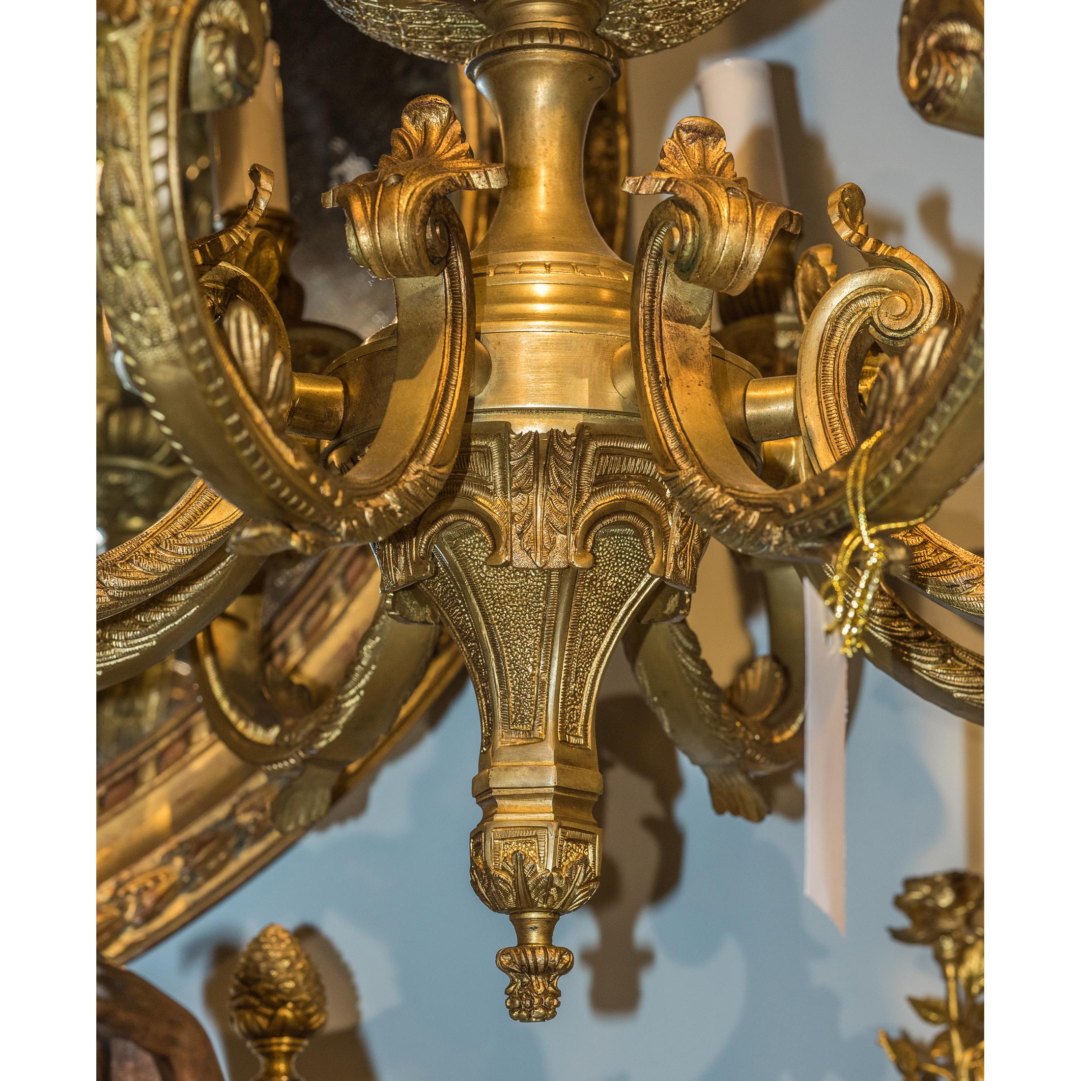 19th Century French Gilt Bronze Regence-Style Eight-Light Chandelier 1