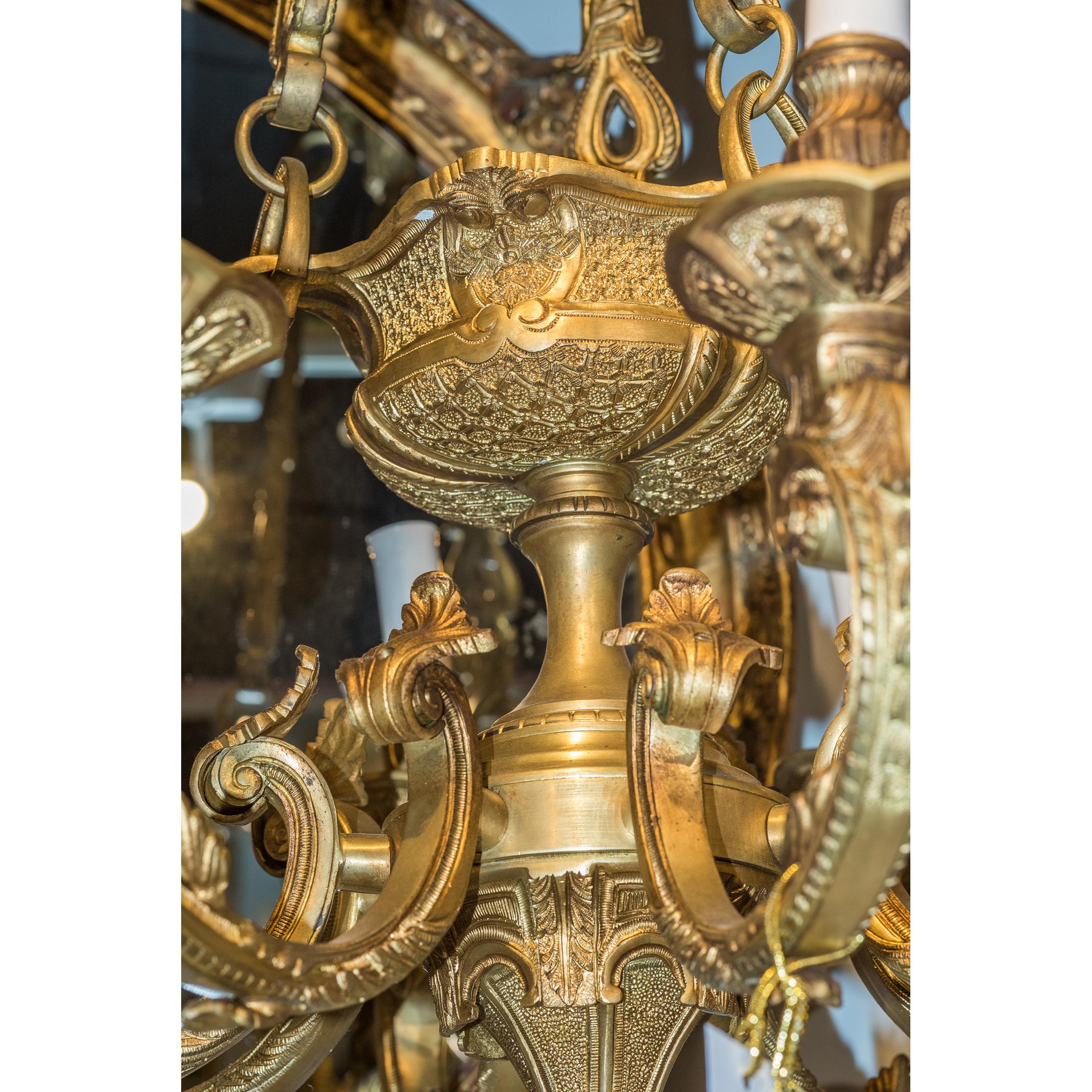 19th Century French Gilt Bronze Regence-Style Eight-Light Chandelier 2