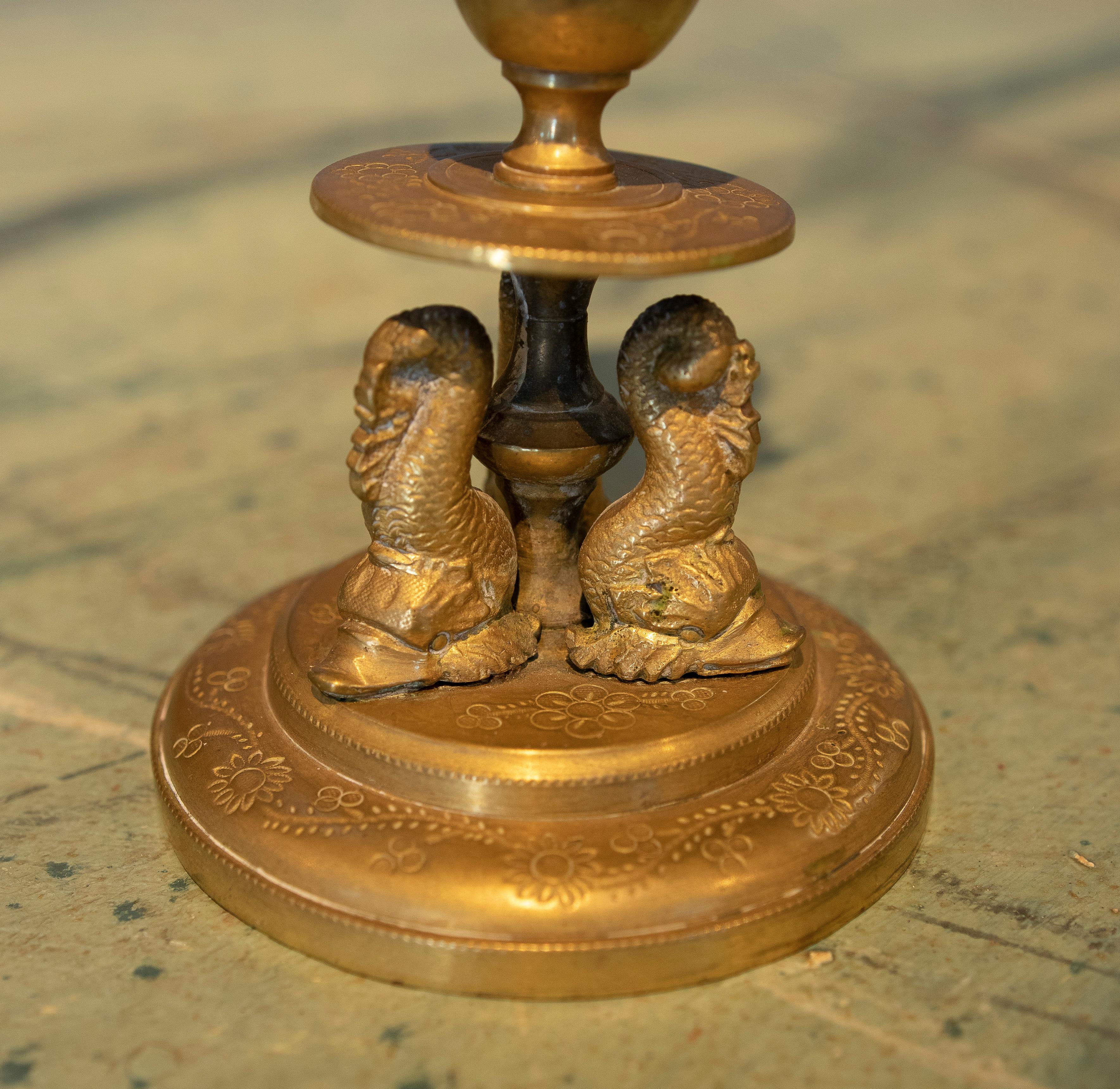 19th Century French Gilt Bronze Sconce W/ Decorative Fish Figures on Base For Sale 2