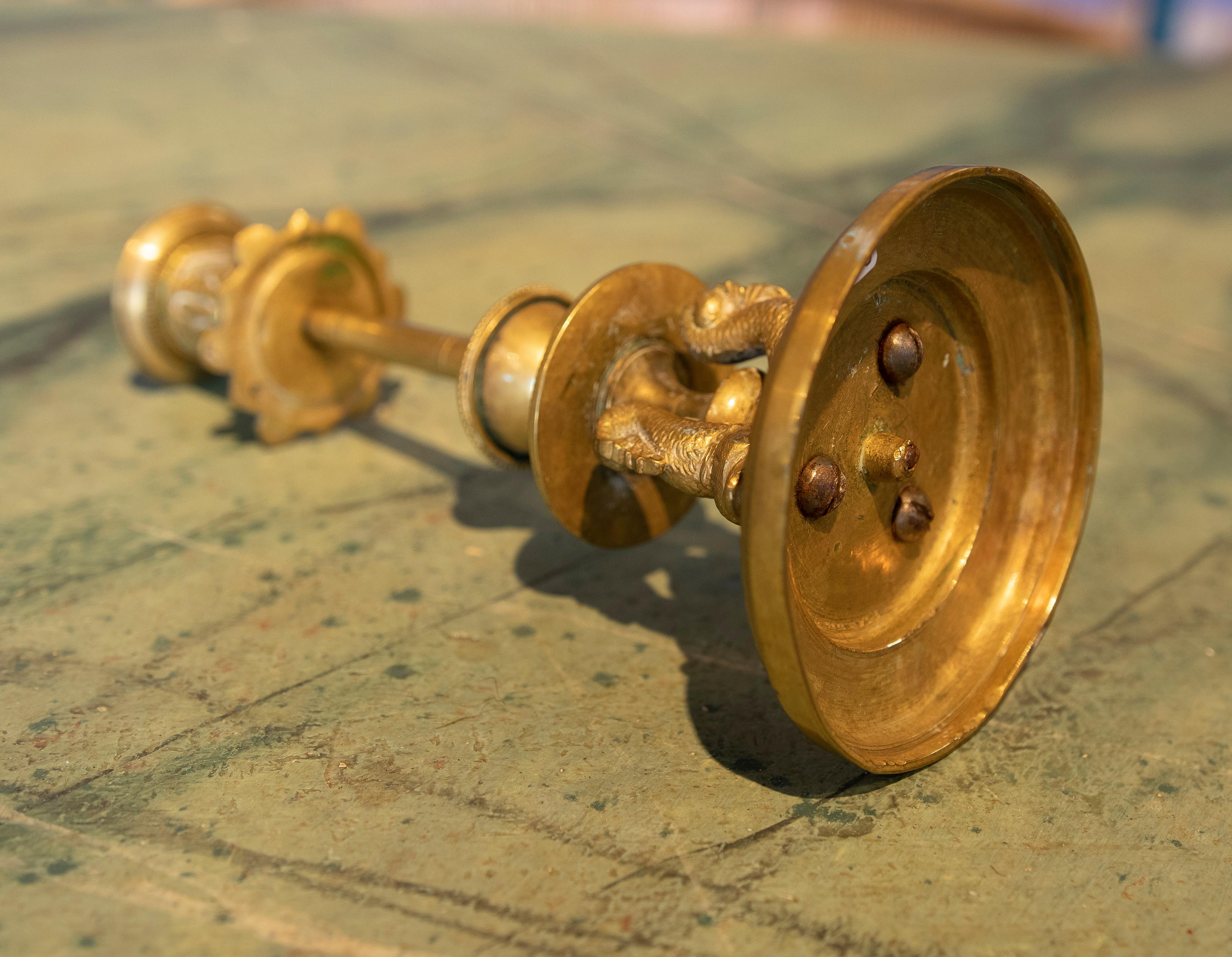 19th Century French Gilt Bronze Sconce W/ Decorative Fish Figures on Base For Sale 3