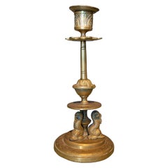 19th Century French Gilt Bronze Sconce W/ Decorative Fish Figures on Base