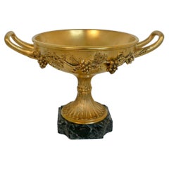 19th Century French Gilt Bronze Urn Form Compote Attributed to Barbedienne