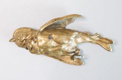 19th Century French Gilt Bronze Wounded Sparrow Bird, after Comolera