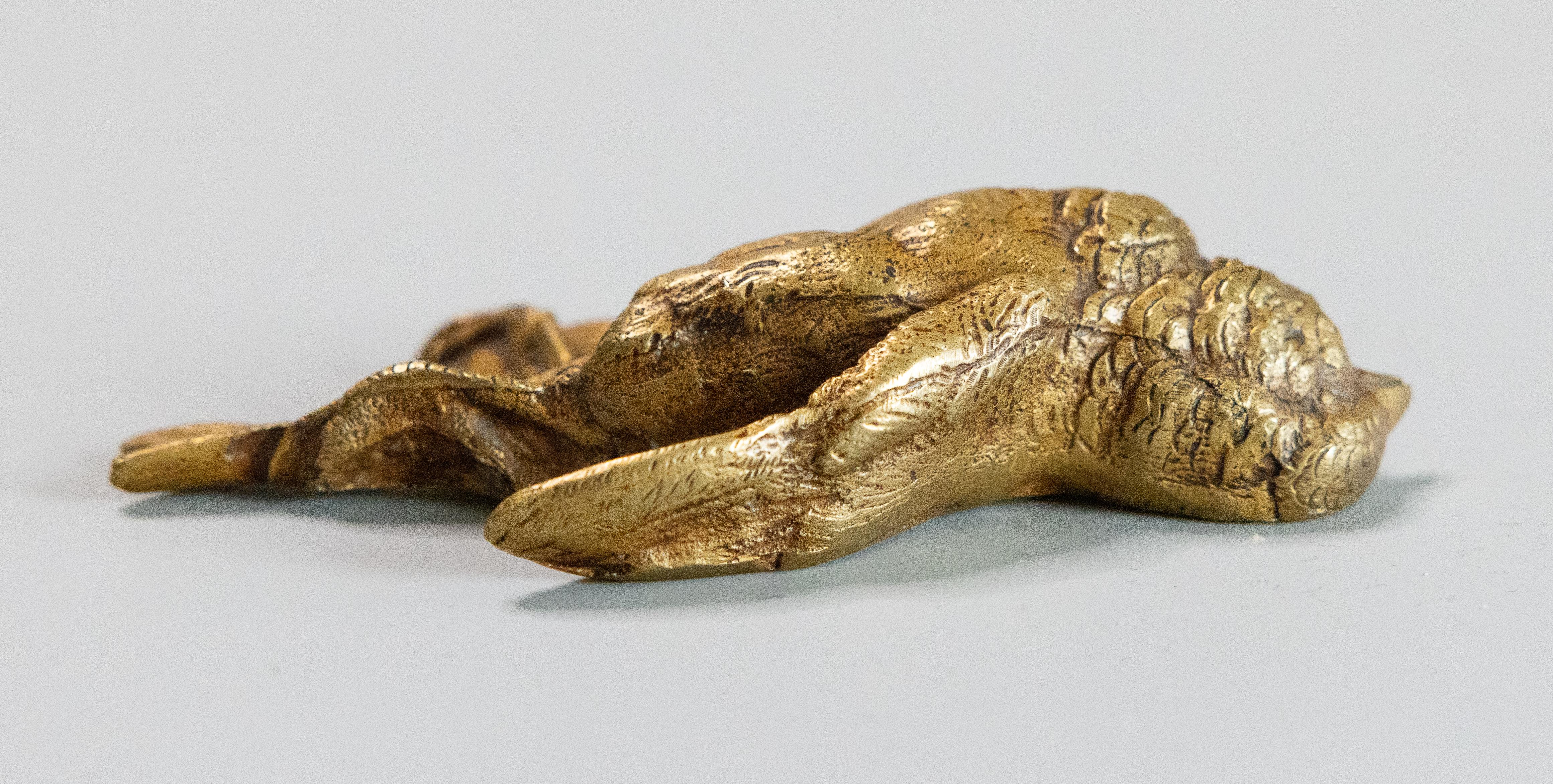 Moulage Oiseau blessé en bronze doré du XIXe siècle, d'après Comolera en vente