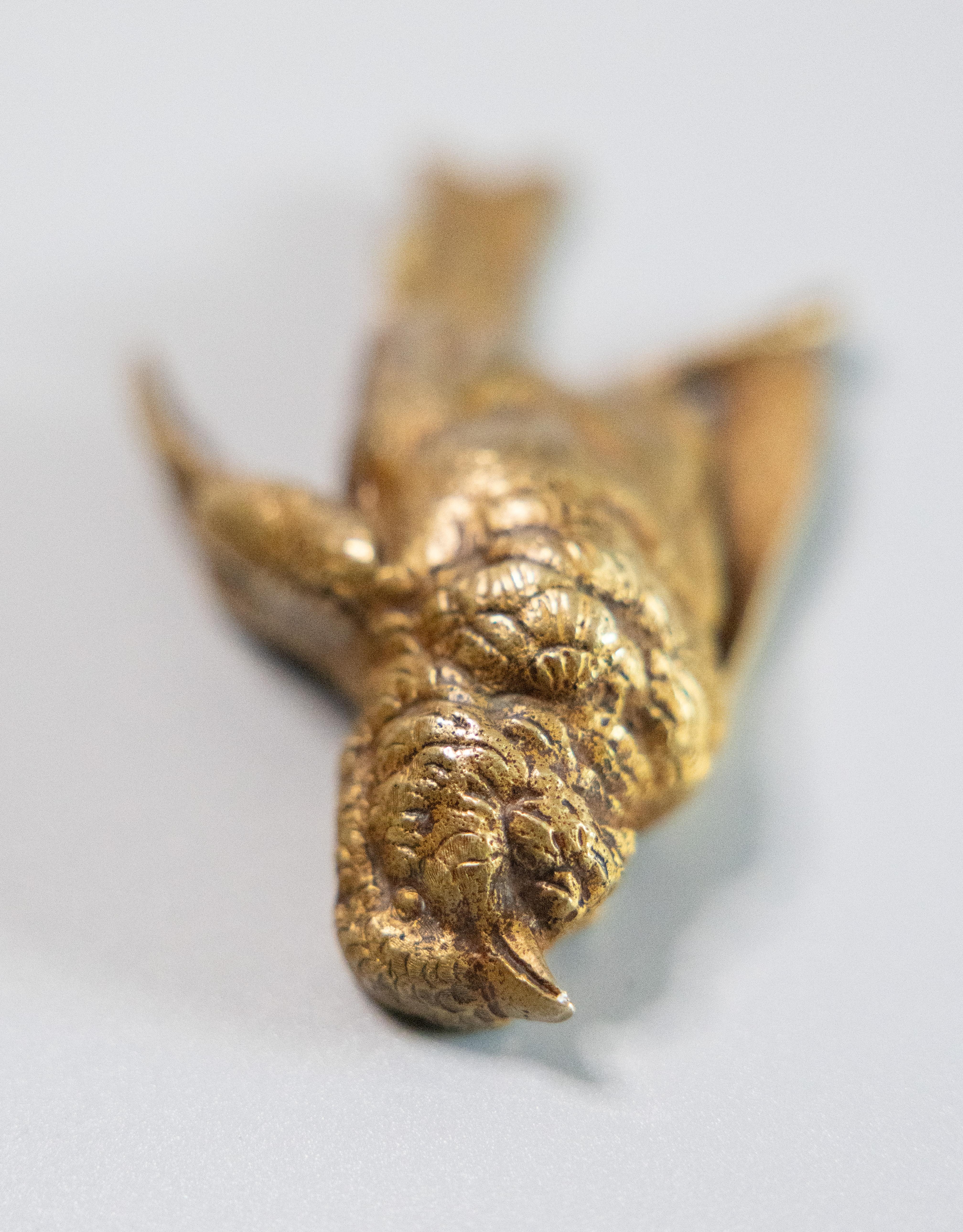Oiseau blessé en bronze doré du XIXe siècle, d'après Comolera Bon état - En vente à Pearland, TX