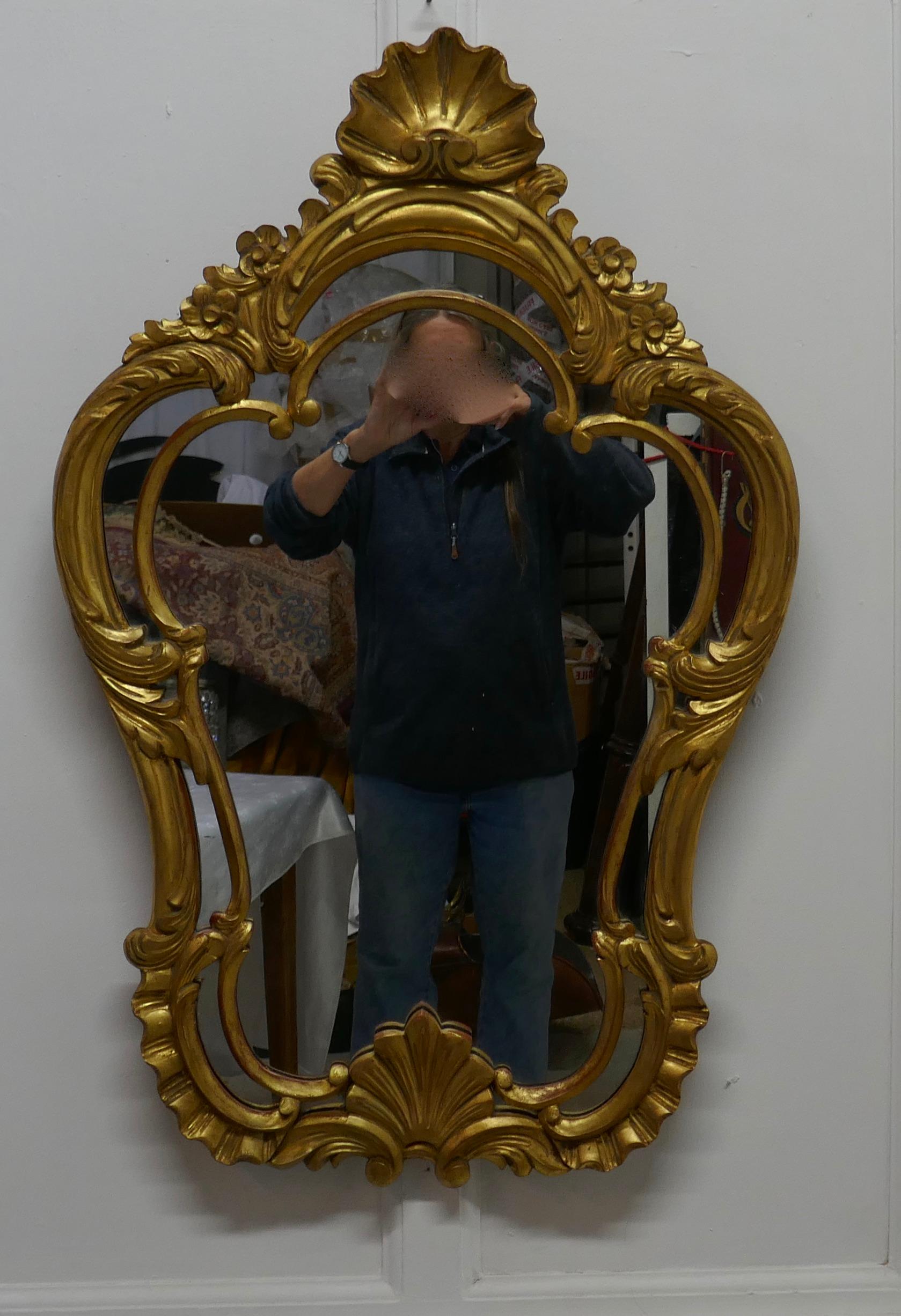 Beaux Arts 19th Century French Gilt Console Mirror