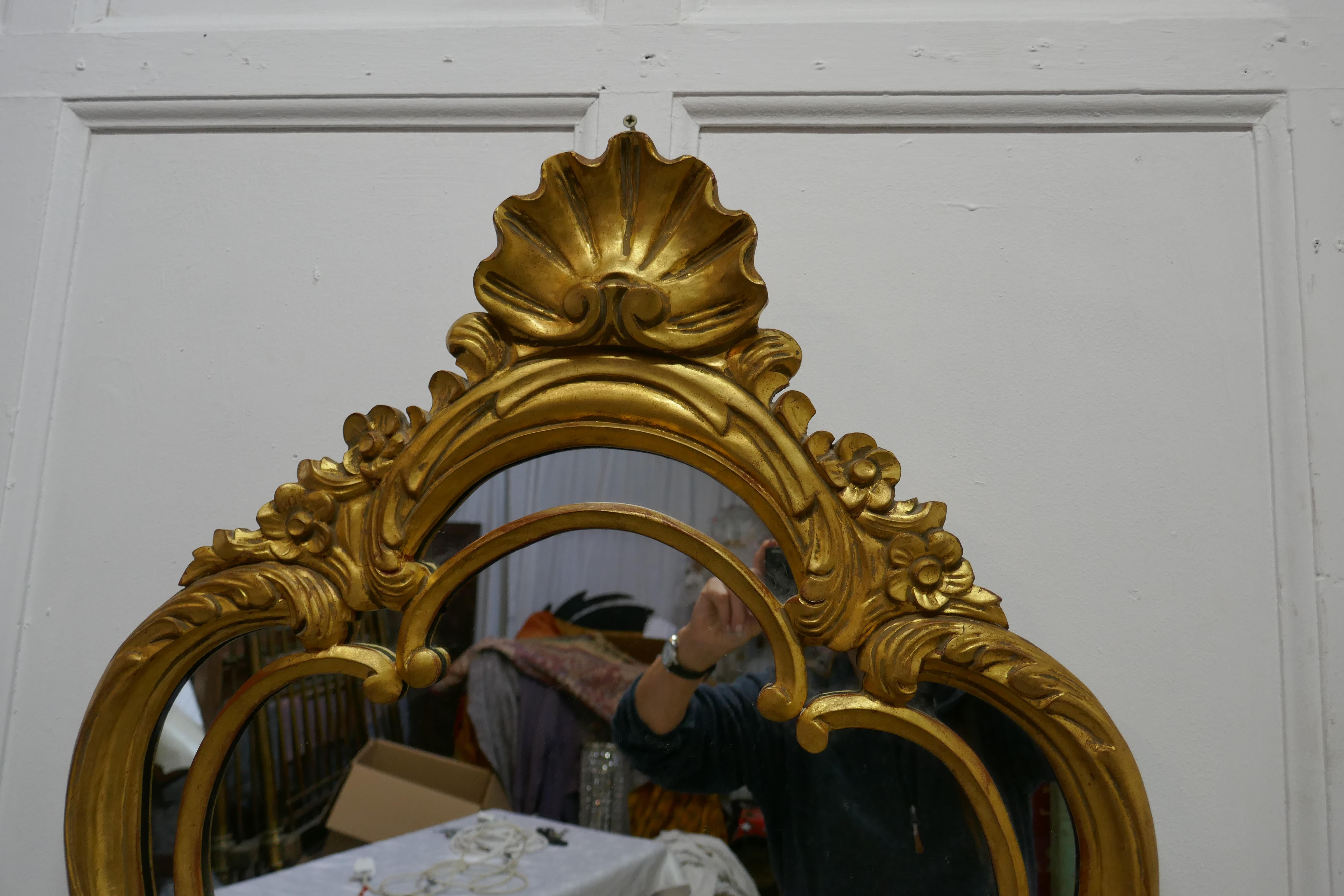 19th Century French Gilt Console Mirror In Good Condition In Chillerton, Isle of Wight