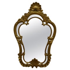 Espejo consola dorado francés del siglo XIX