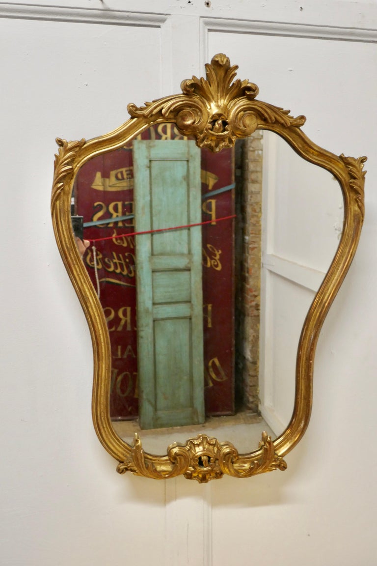 19th Century French Gilt Console or Hall Table and Matching Mirror Set For Sale at 1stDibs