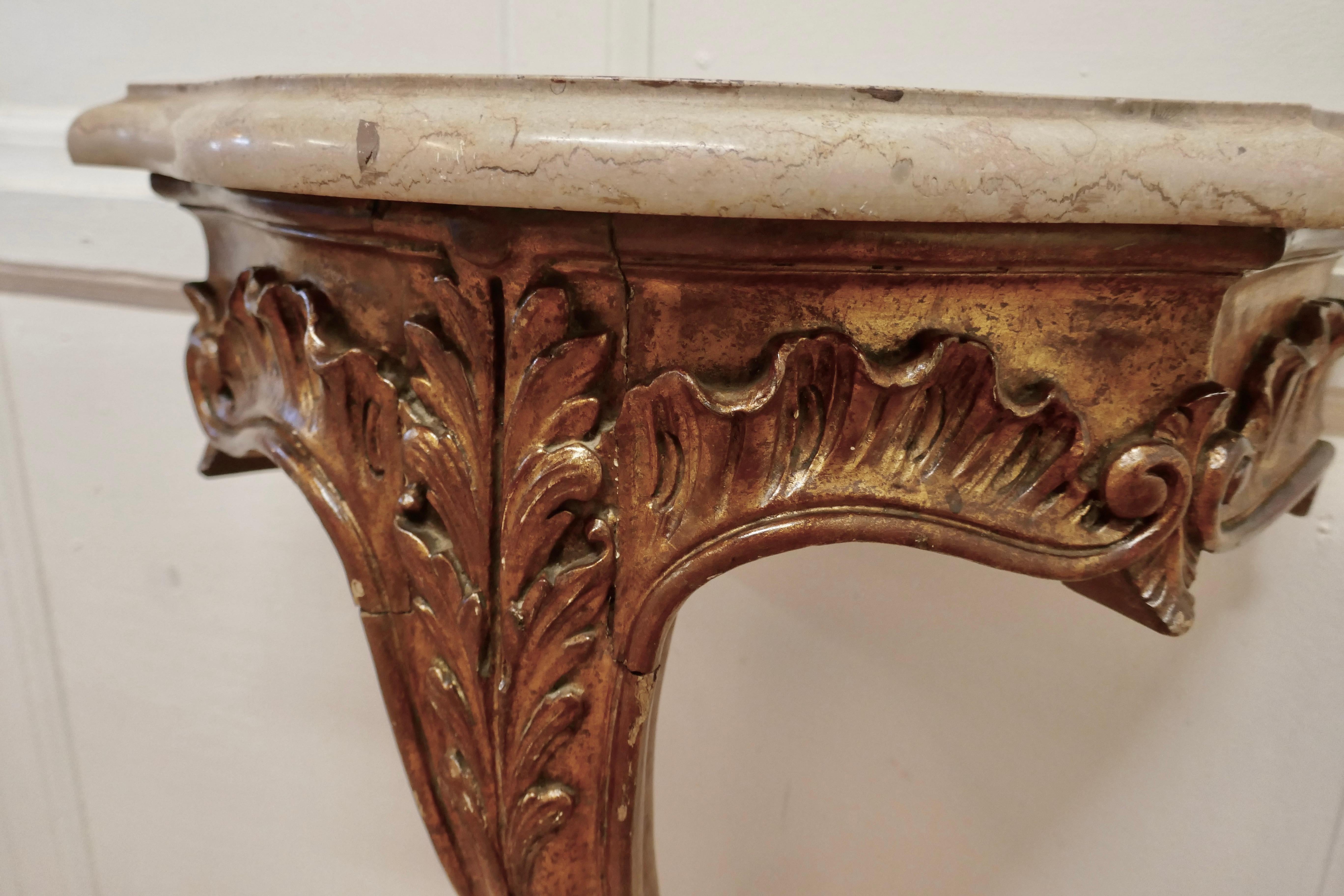 19th Century French Gilt Console or Pier Table 1