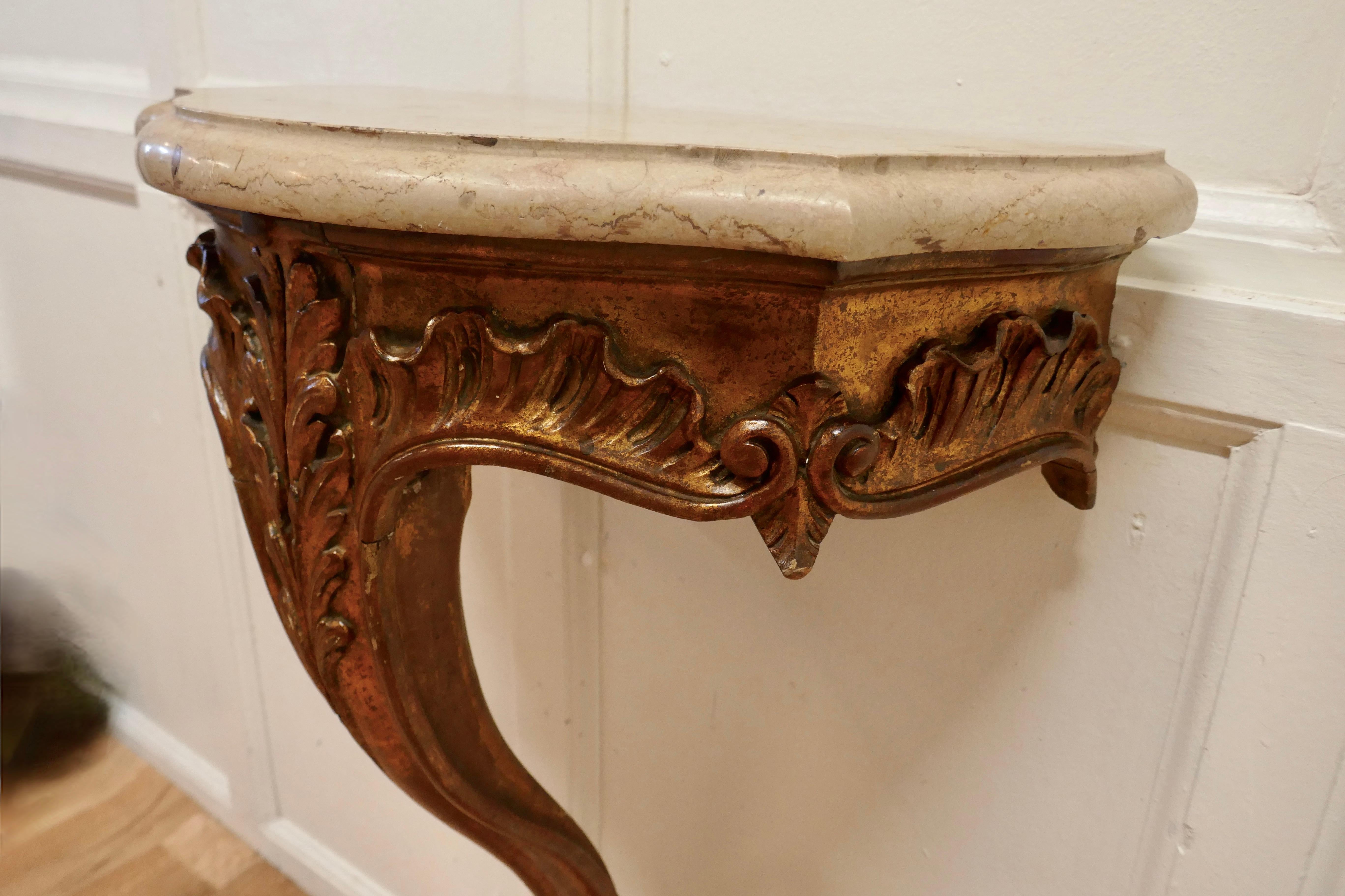 19th Century French Gilt Console or Pier Table 2