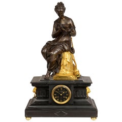 19th Century French Gilt Mantel Clock by L. Charpentier