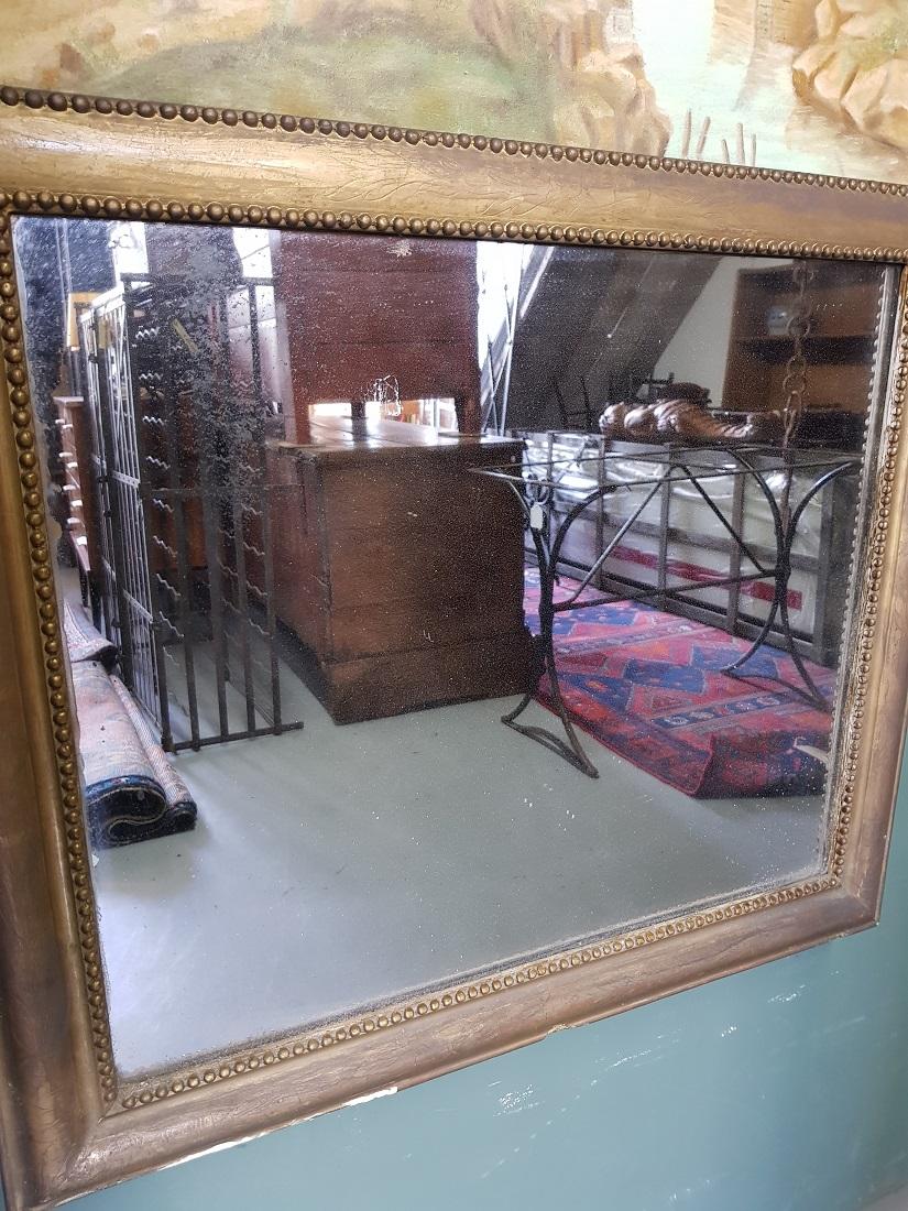 19th Century French Gilt Mantel Mirror with a Classical Painting For Sale 3