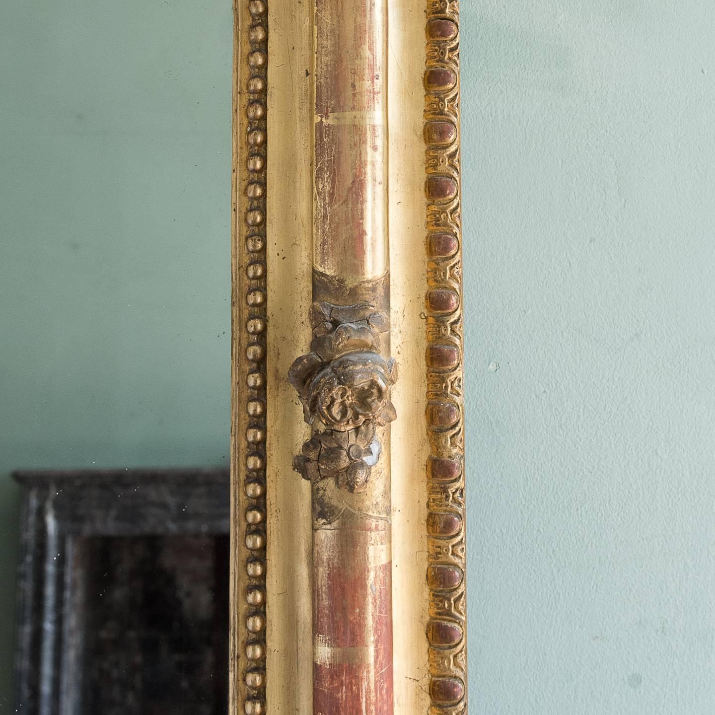 19th Century French Gilt Overmantel Mirror 4