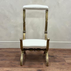 19th Century French Gilt Prayer Chair