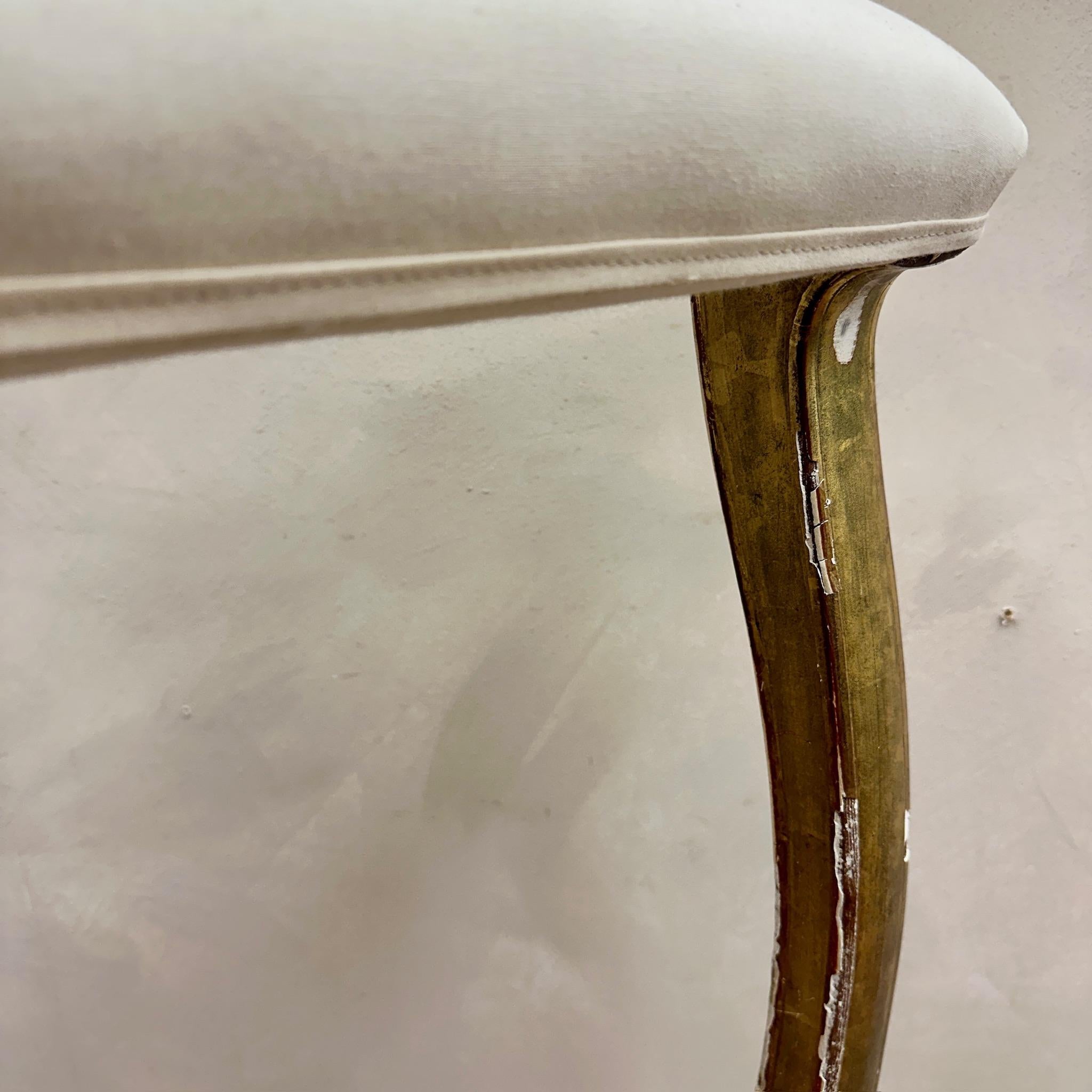Oak 19th Century French Gilt Prayer Chair For Sale