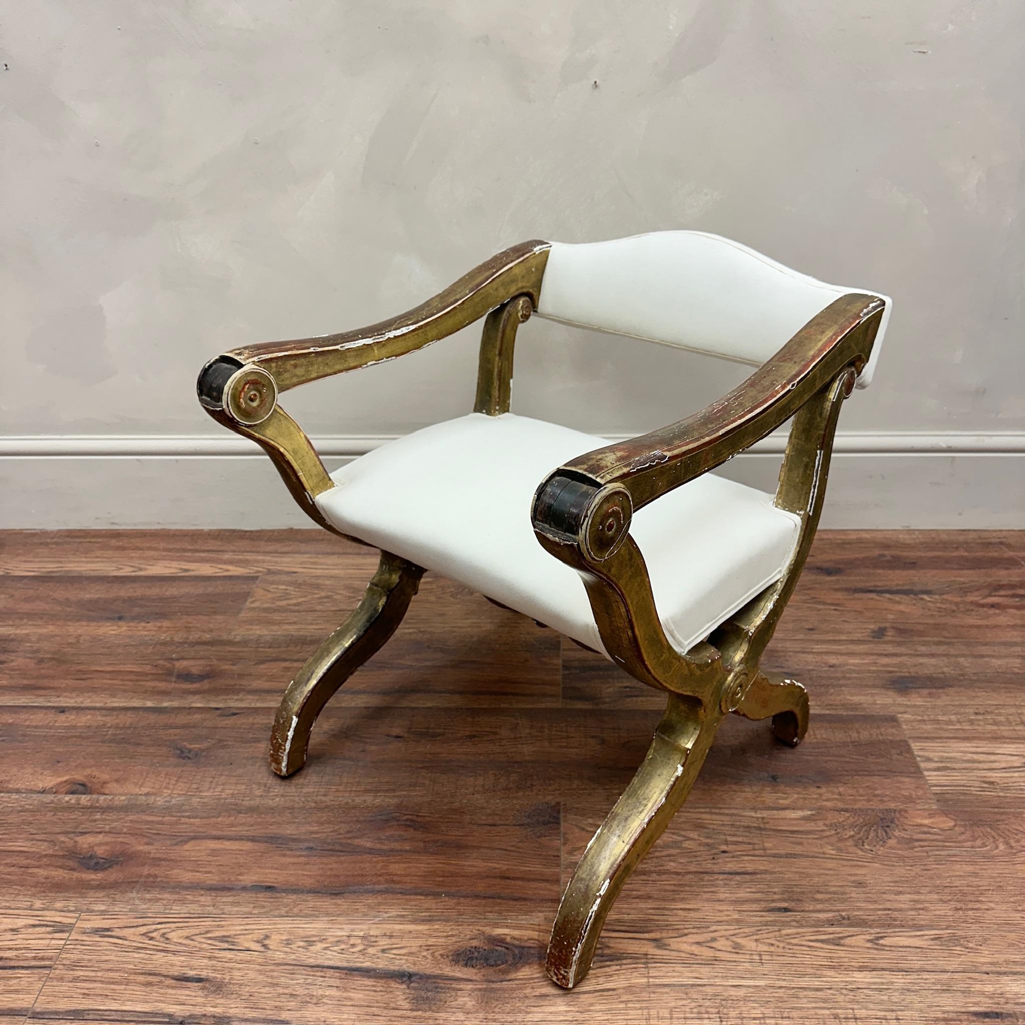 19th Century French Gilt Prayer Chair For Sale 2