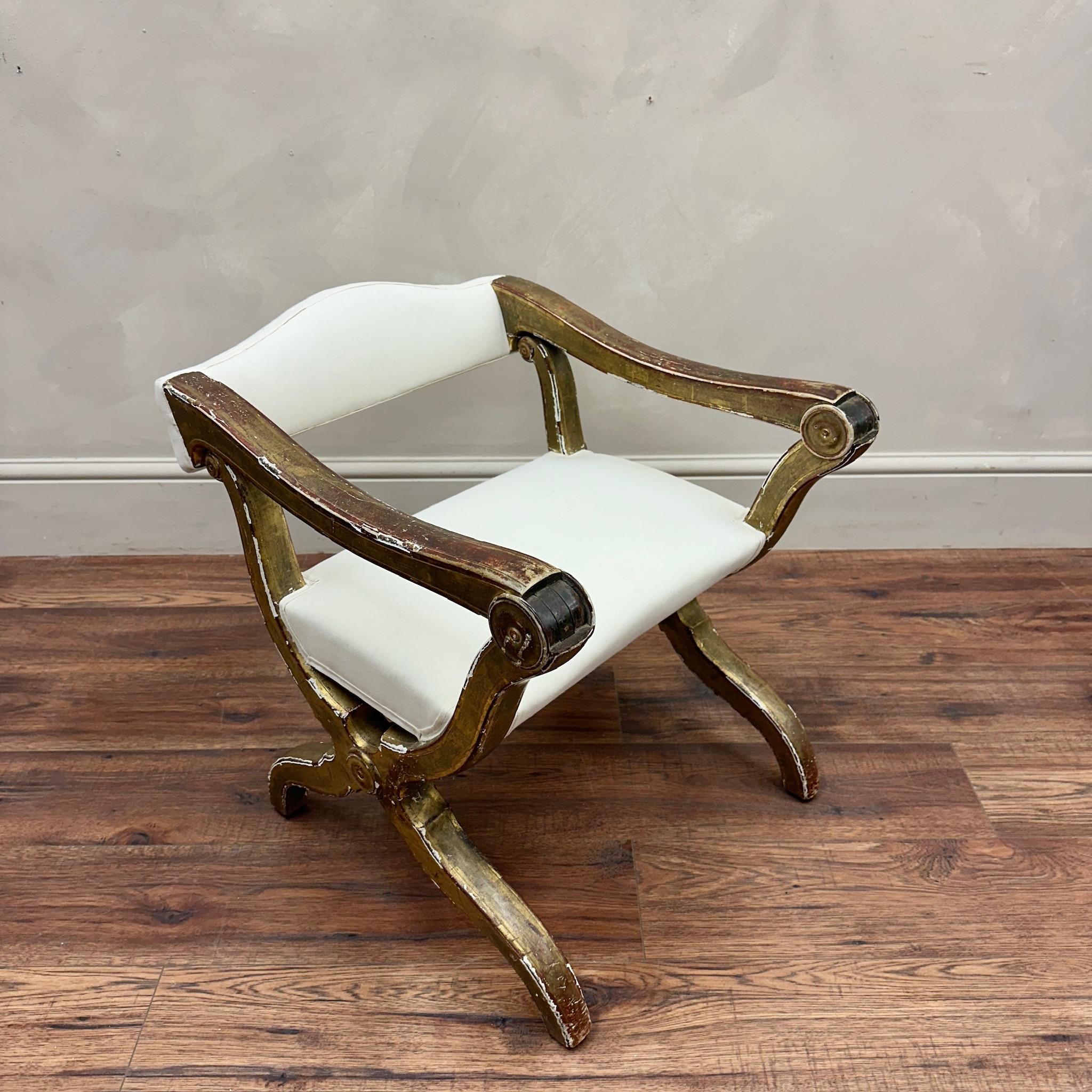 19th Century French Gilt Prayer Chair For Sale 3