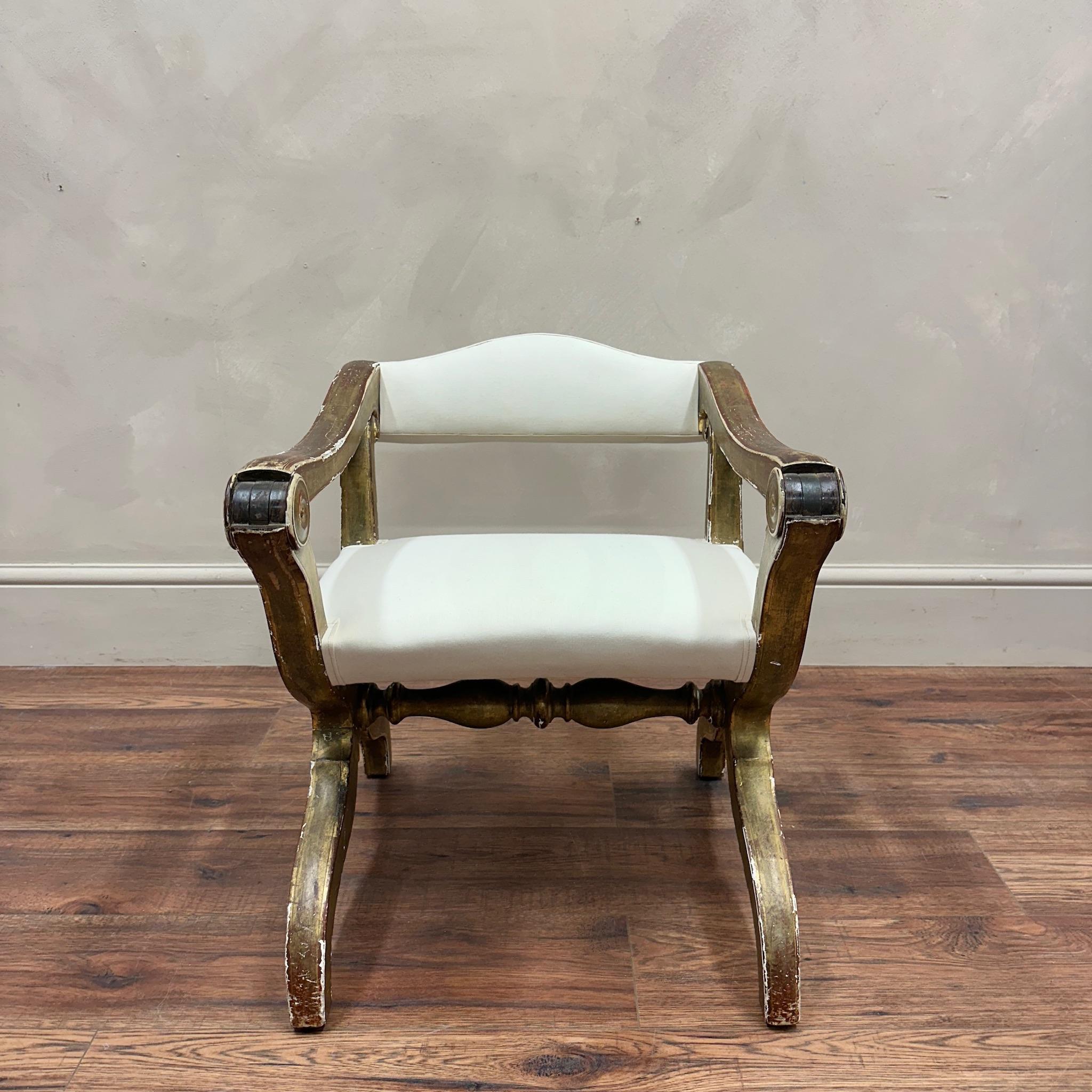 19th Century French Gilt Prayer Chair For Sale 4