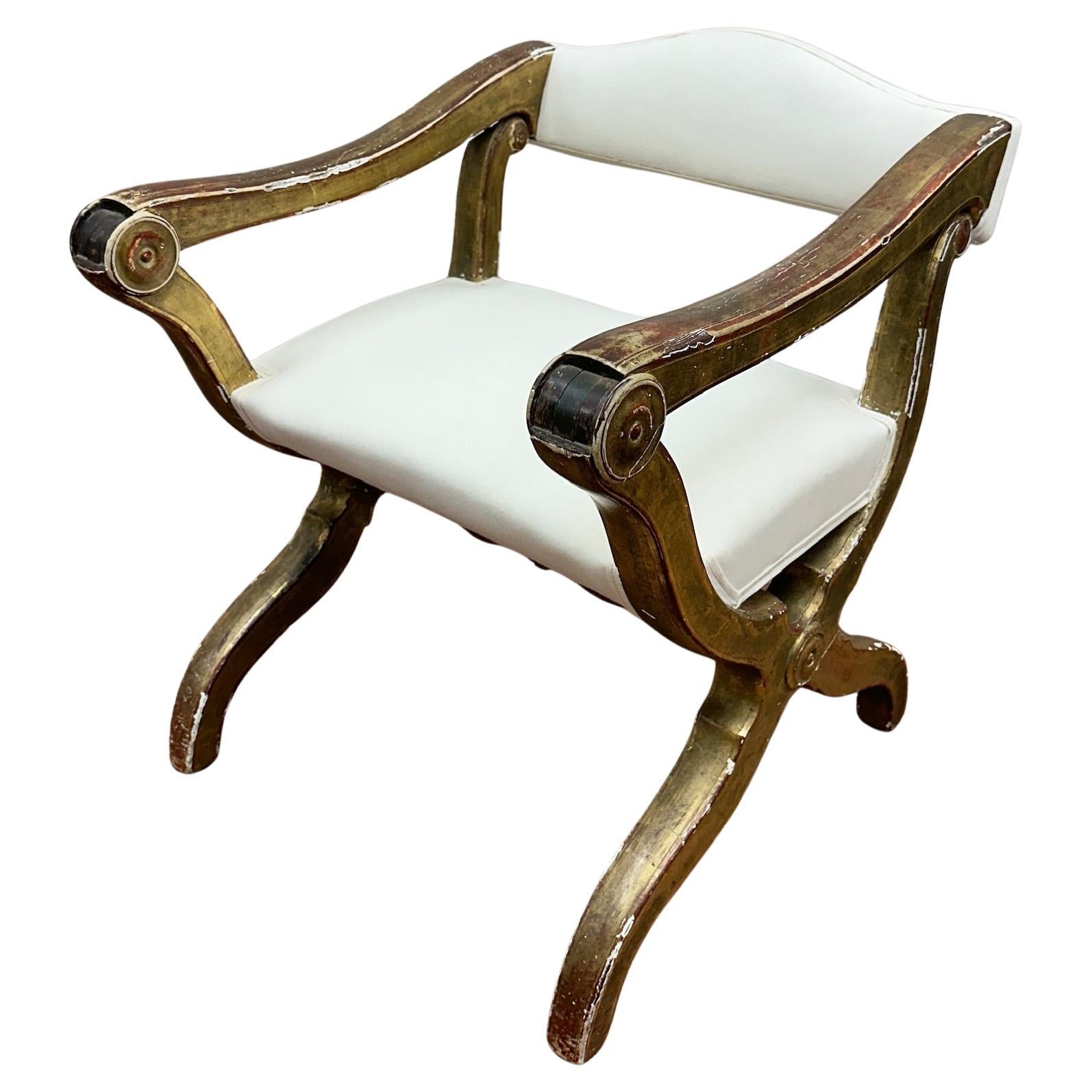 19th Century French Gilt Prayer Chair