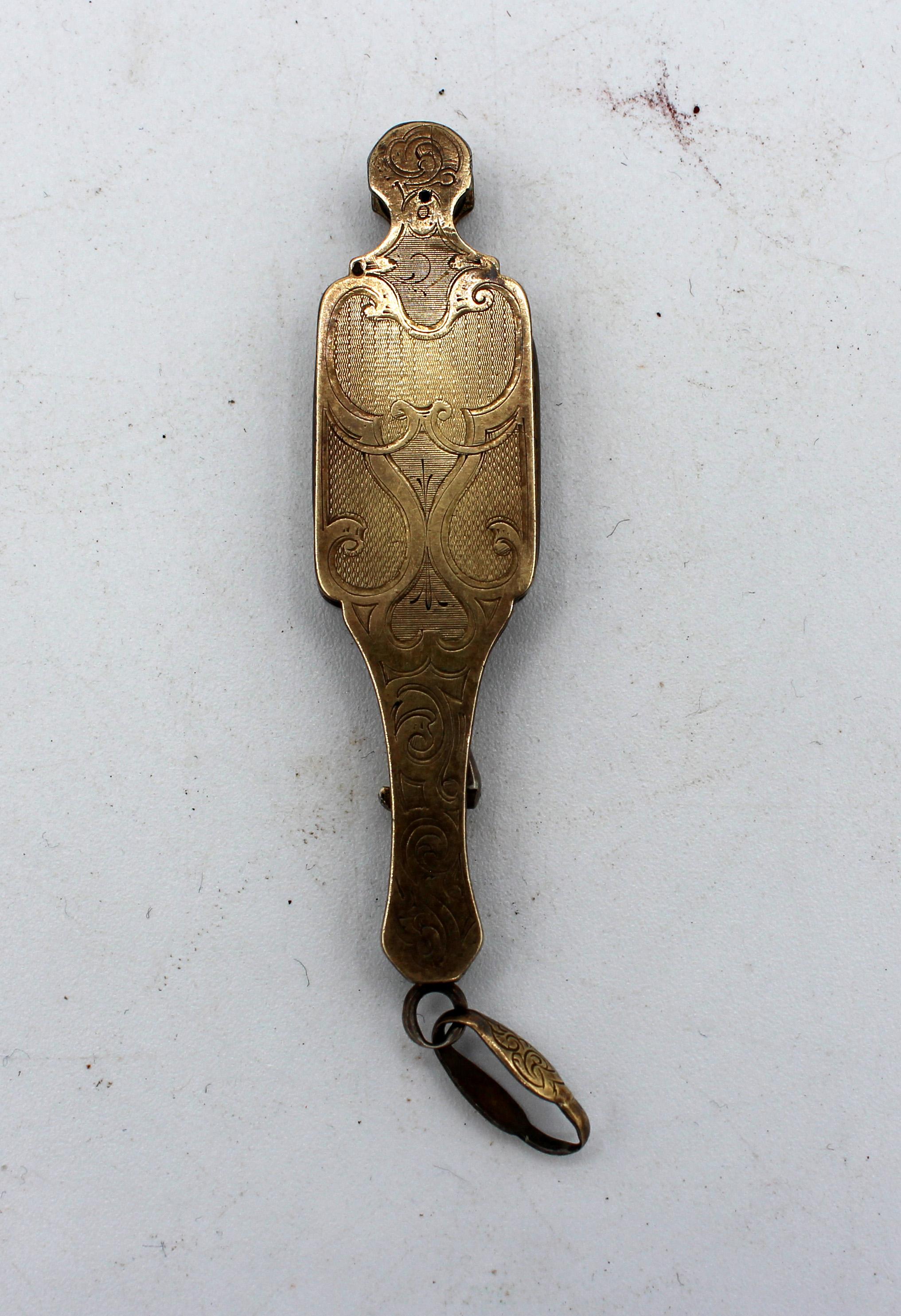 19th Century French Gilt Silver Lorgnette In Good Condition In Chapel Hill, NC