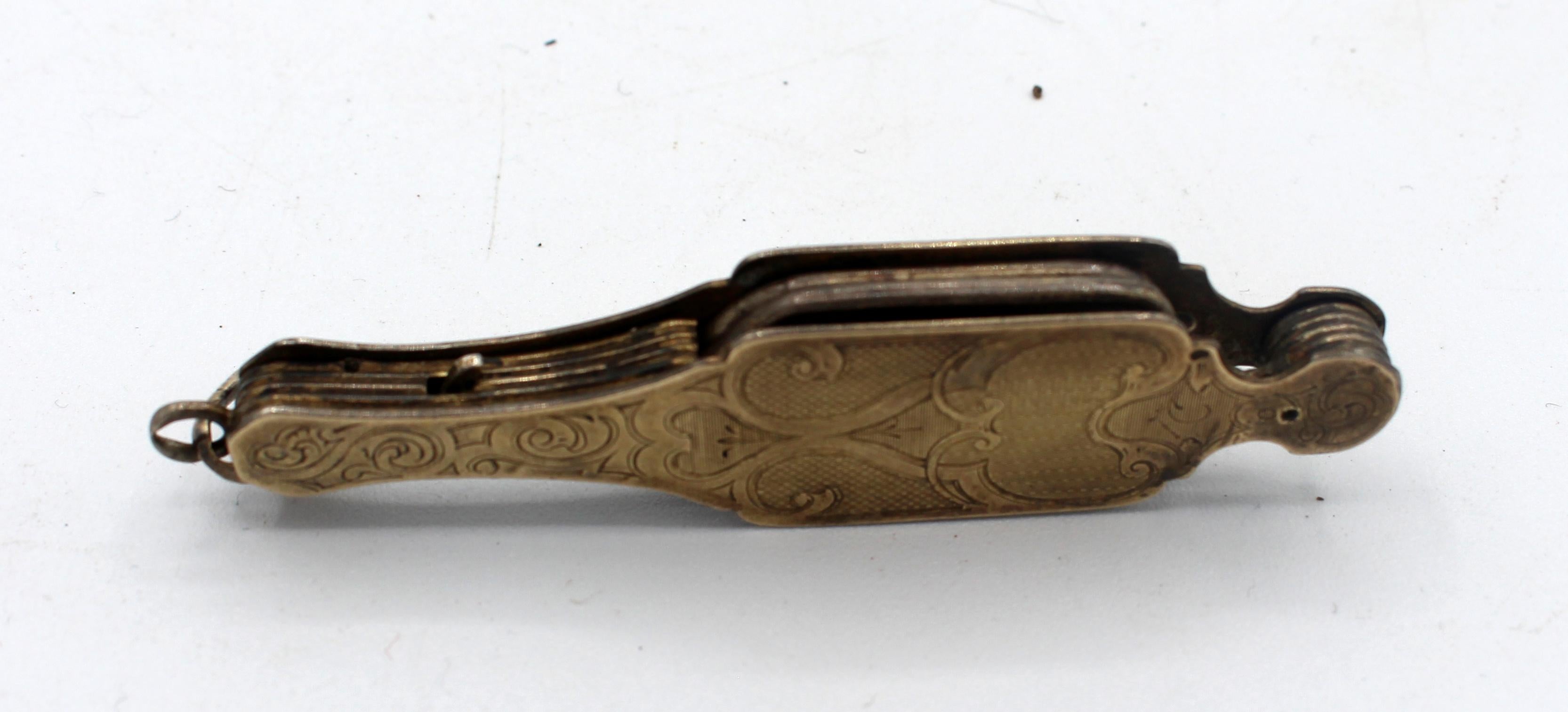 19th Century French Gilt Silver Lorgnette 1