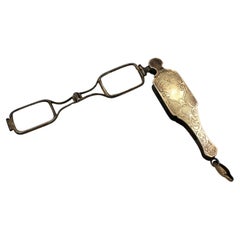 19th Century French Gilt Silver Lorgnette