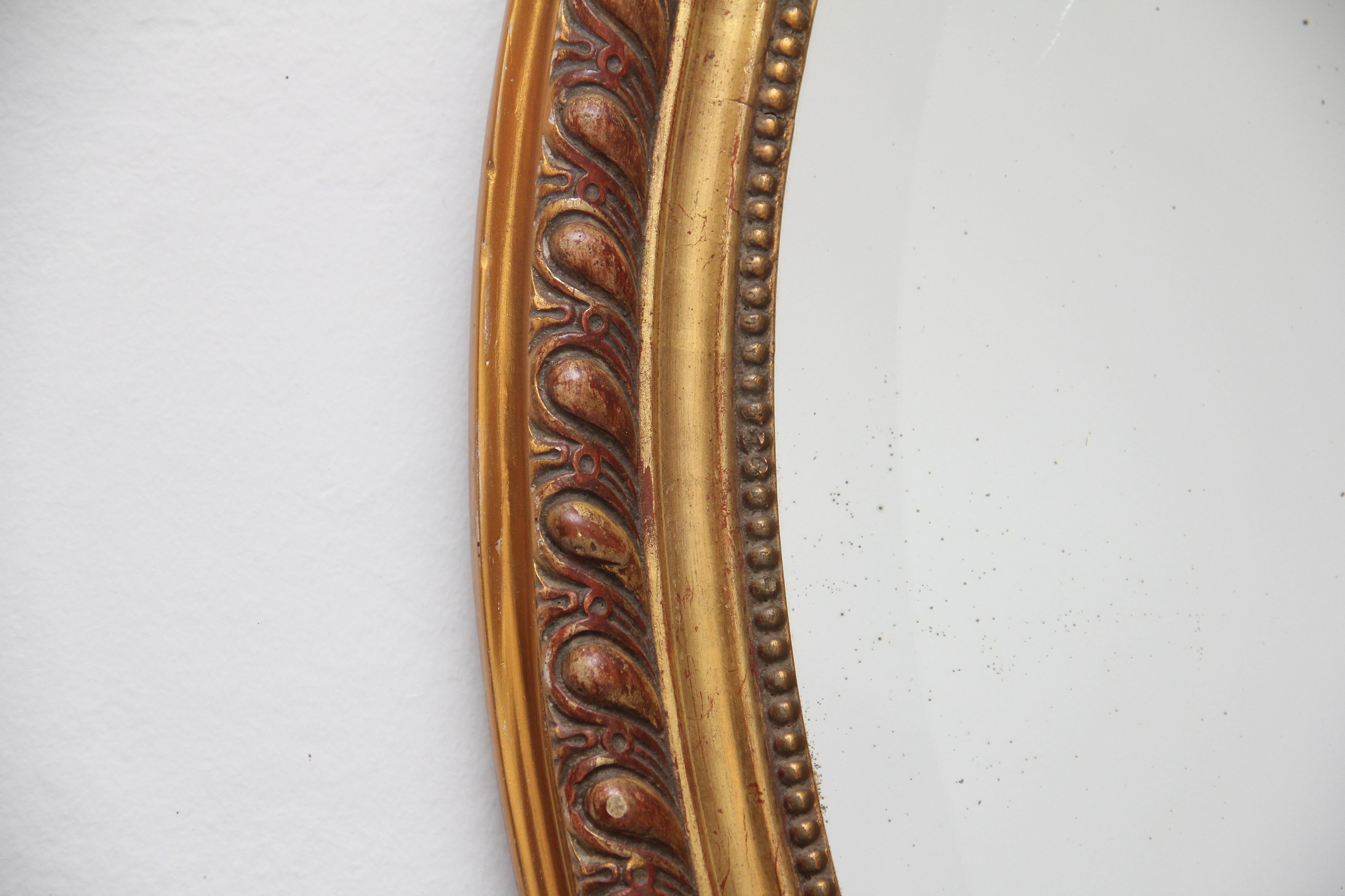 Giltwood 19th Century French gilt wall mirror