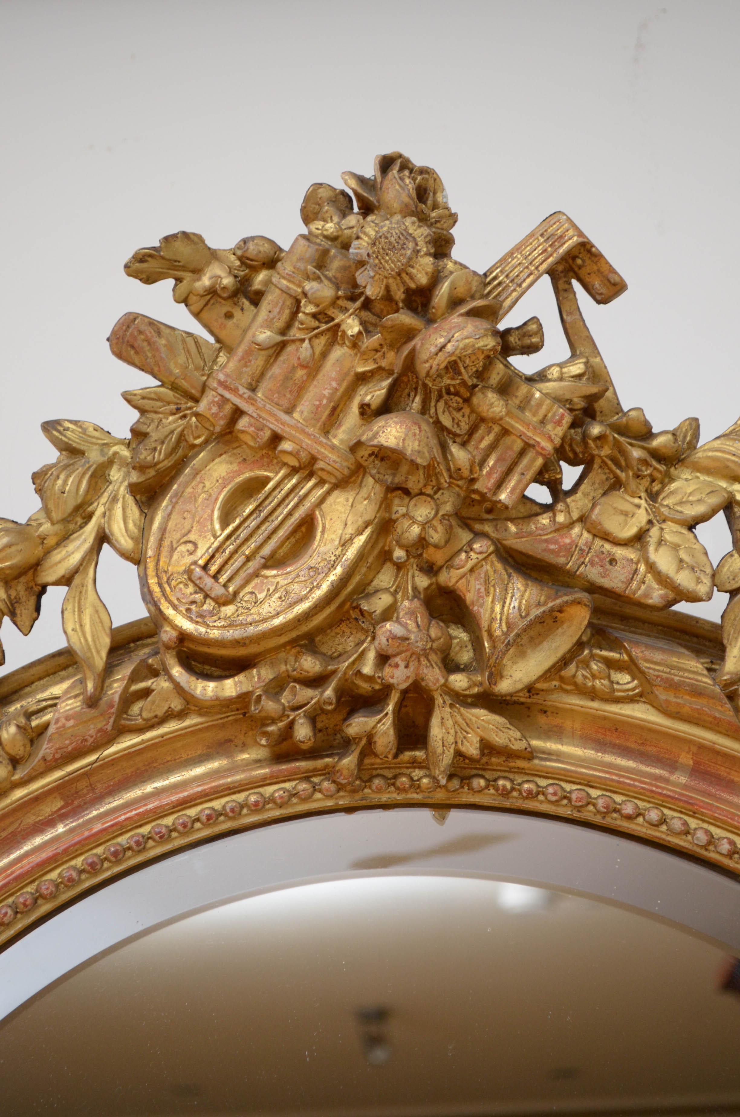 19th Century French Gilt Wall Mirror 2