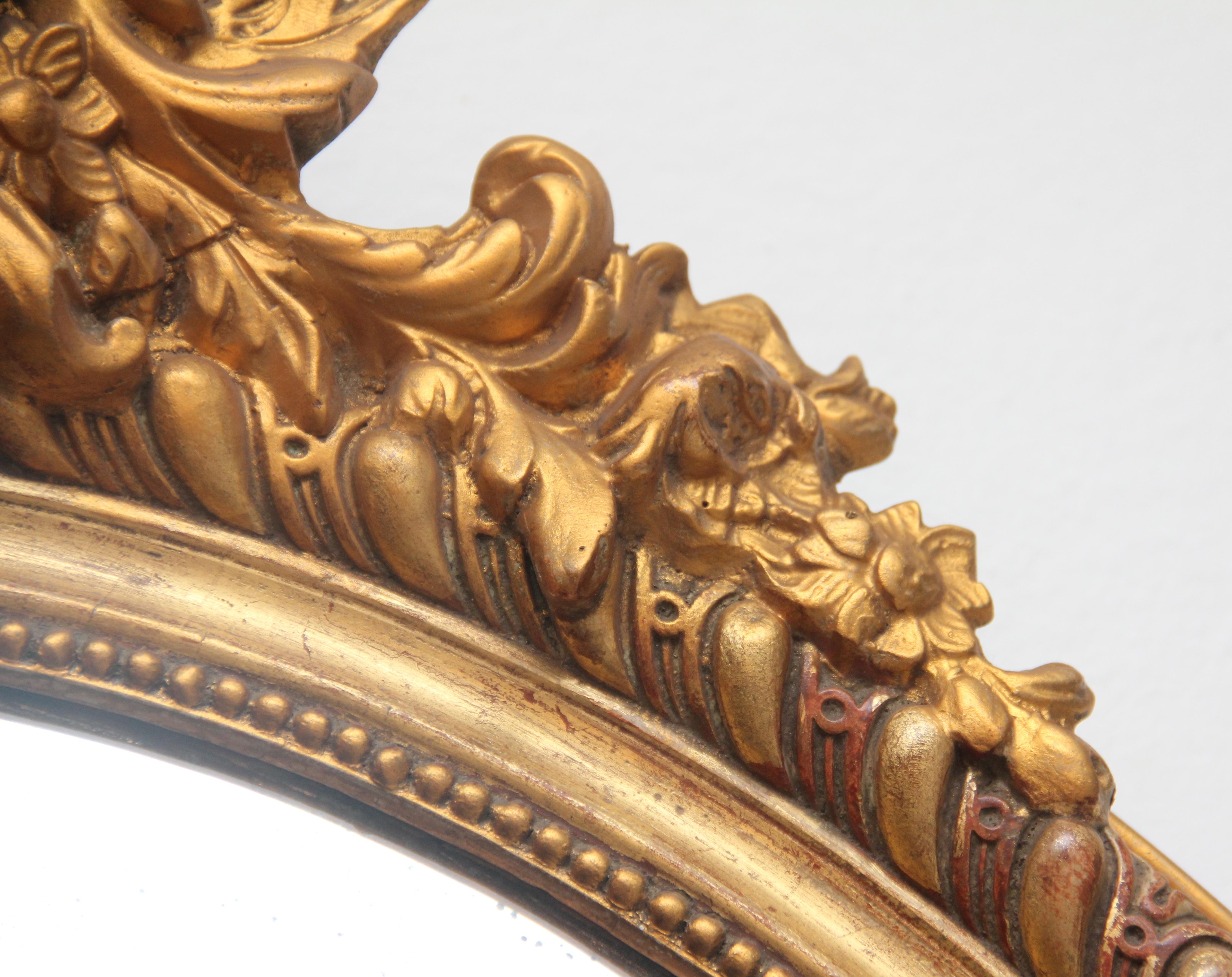 19th Century French gilt wall mirror 3