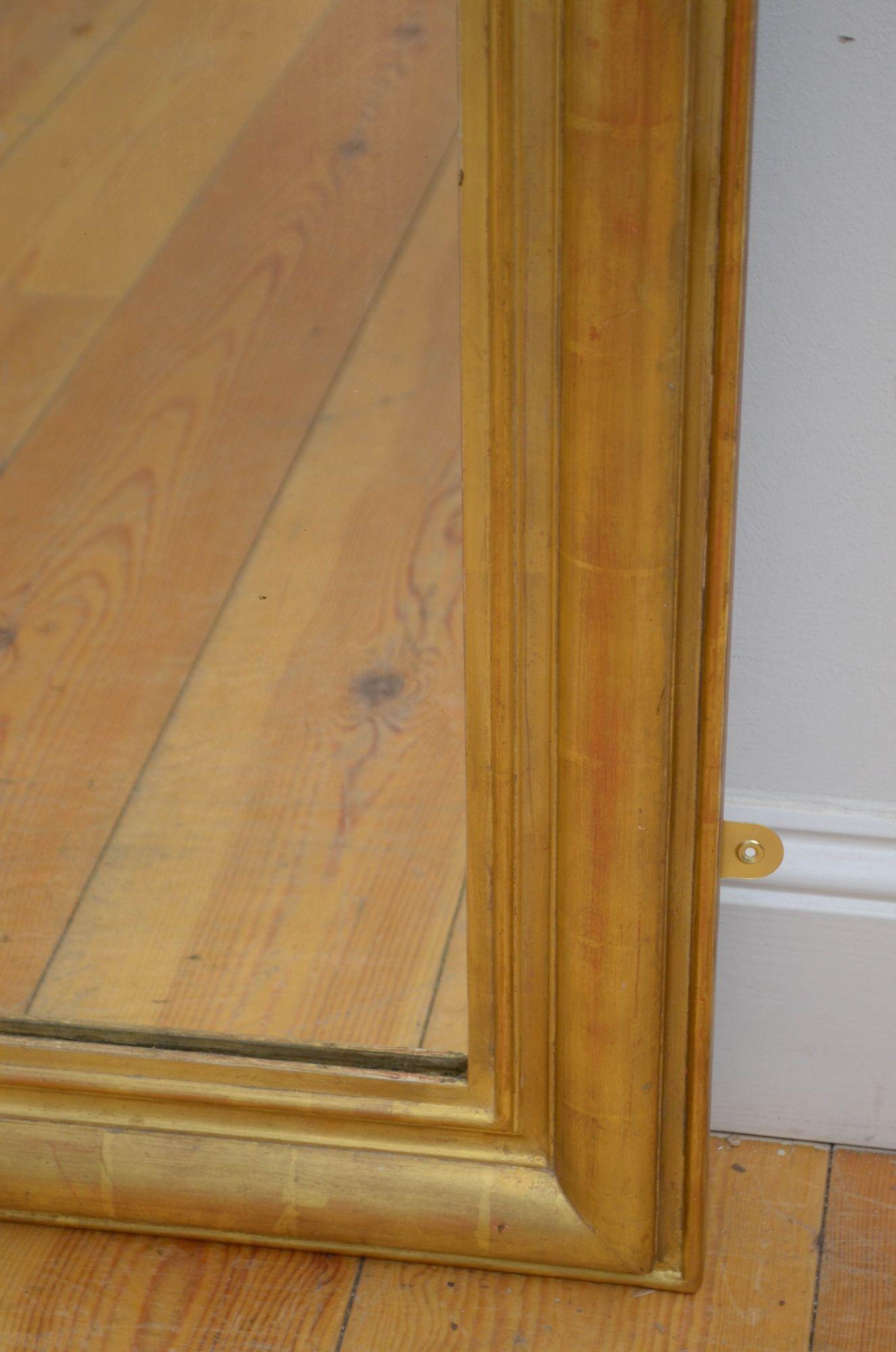 19th Century French Gilt Wall Mirror H168cm For Sale 8