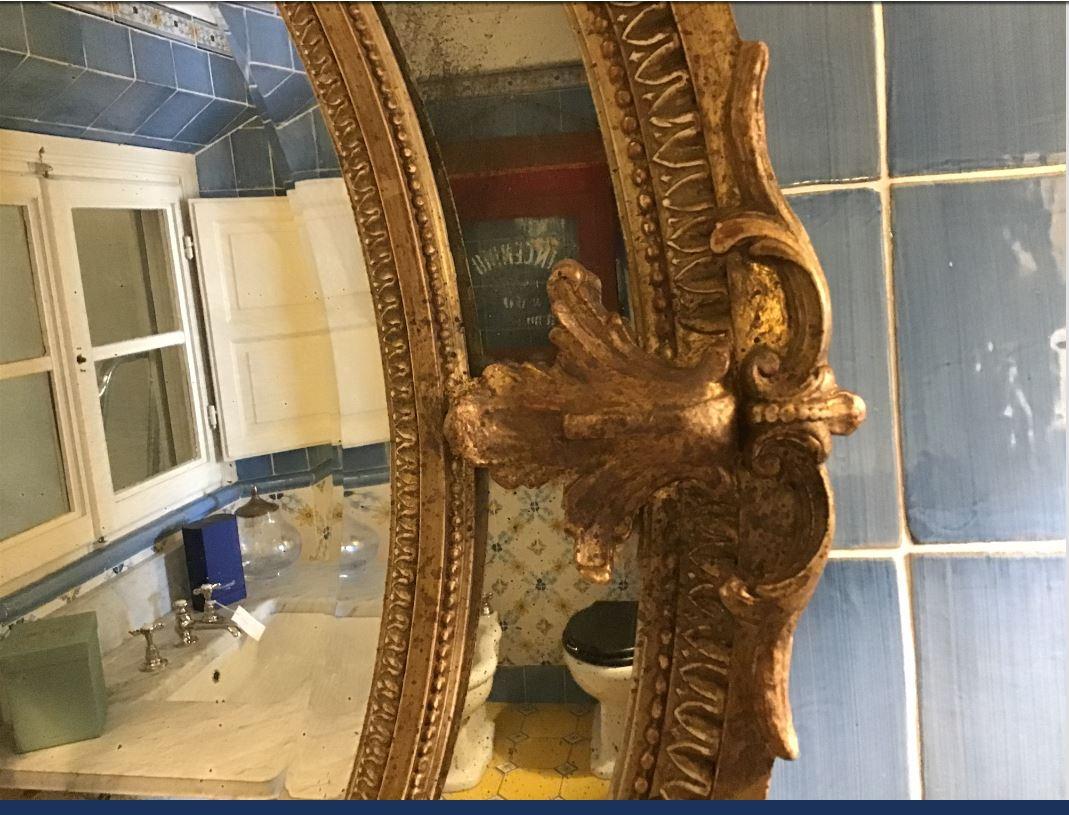 Late 19th Century 19th Century French Giltwood Framed Mirror, 1890s For Sale