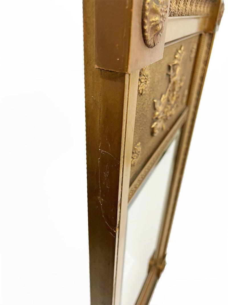 Wood 19th Century French Giltwood Mirror For Sale