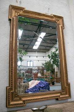 19th Century French Giltwood Rectangular Mirror
