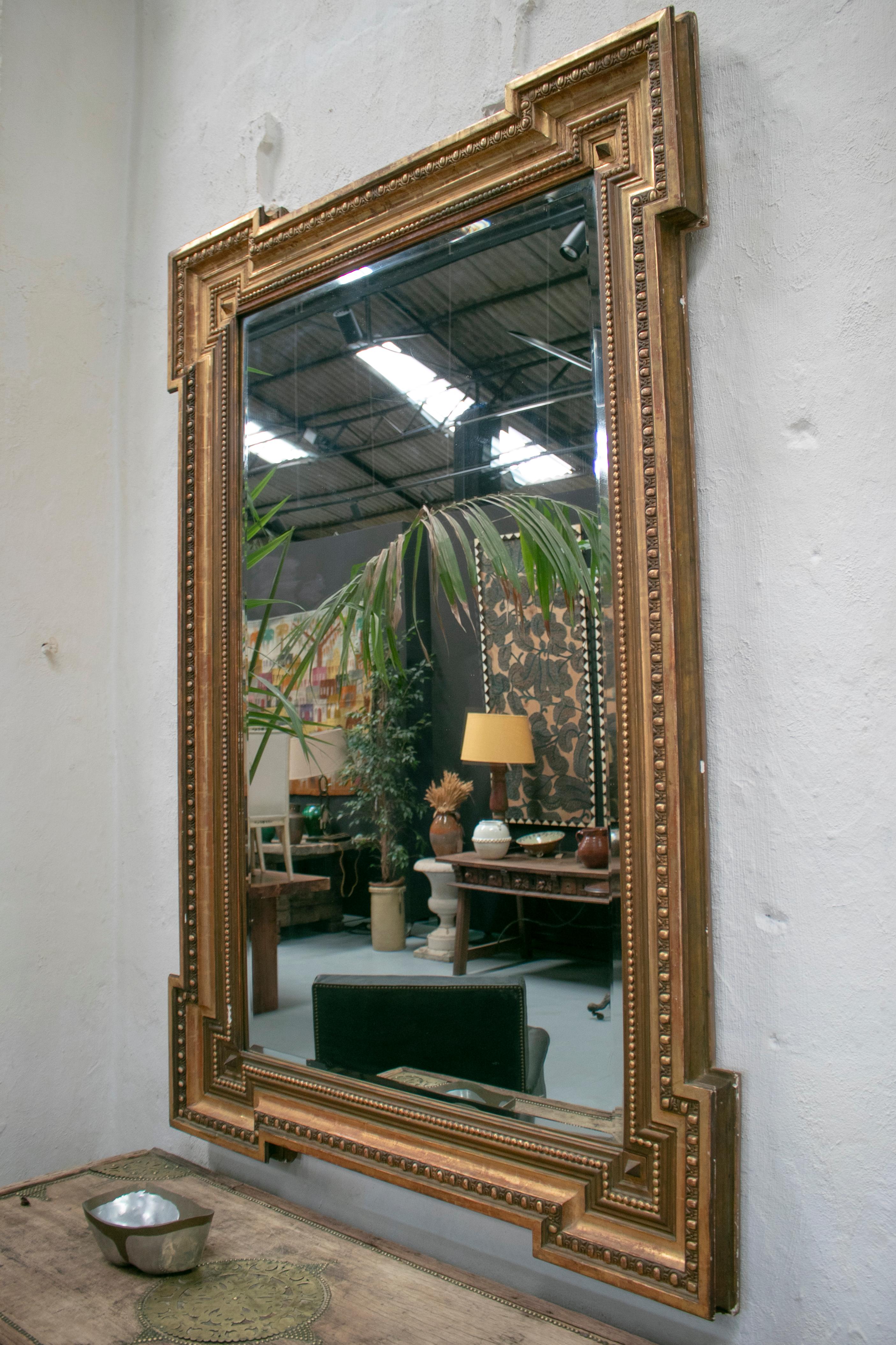 19th Century French Giltwood Rectangular Mirror In Good Condition In Marbella, ES